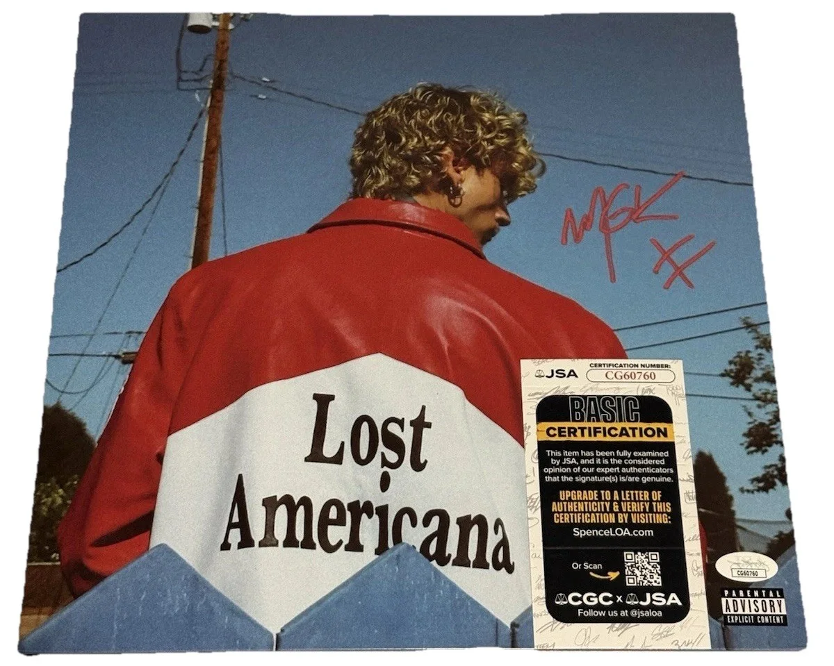 MGK Signed Lost Americana Vinyl Pop Up Shop/Concert Tour Autographed JSA COA, изображение 2