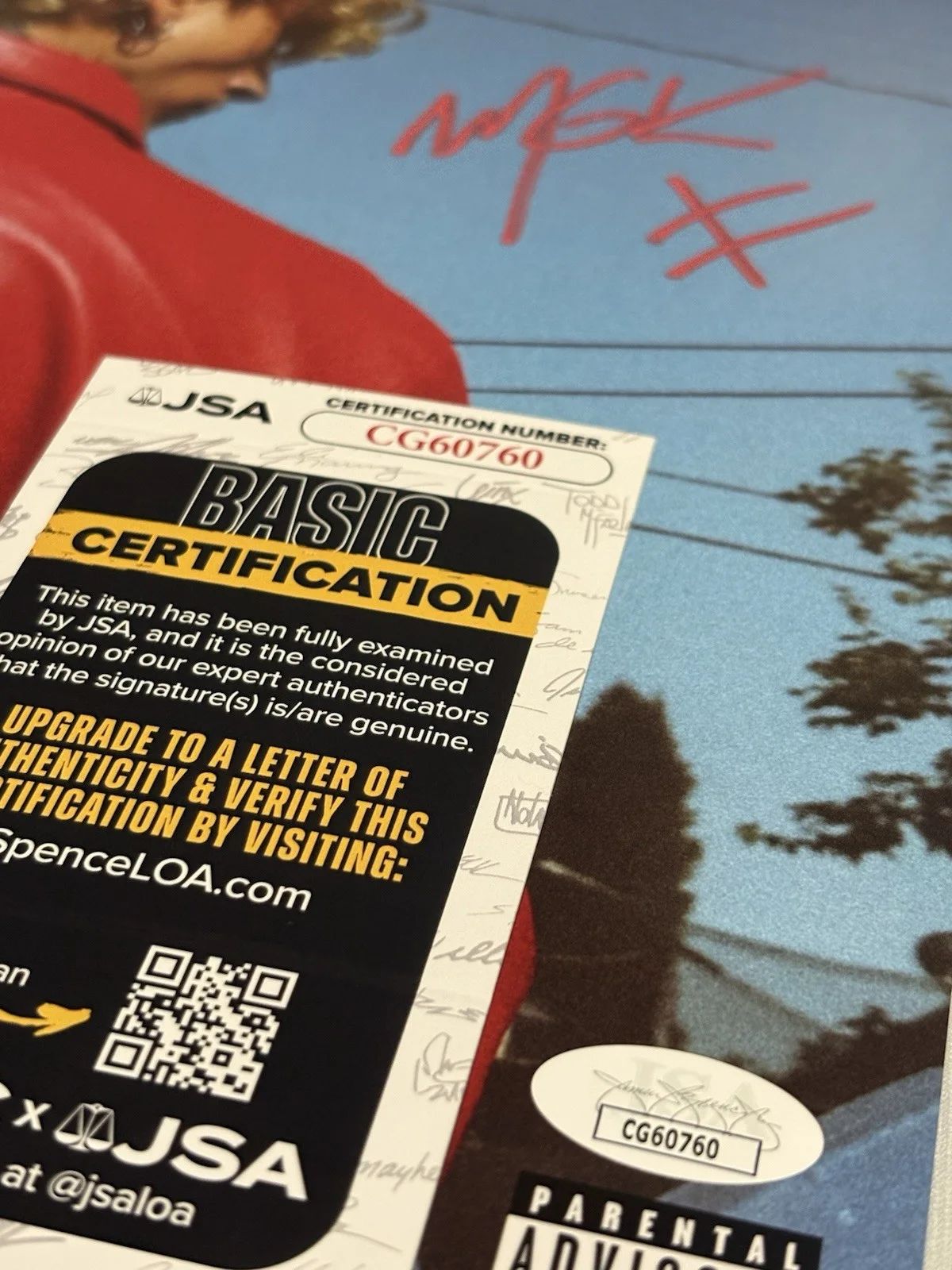 MGK Signed Lost Americana Vinyl Pop Up Shop/Concert Tour Autographed JSA COA, изображение 3