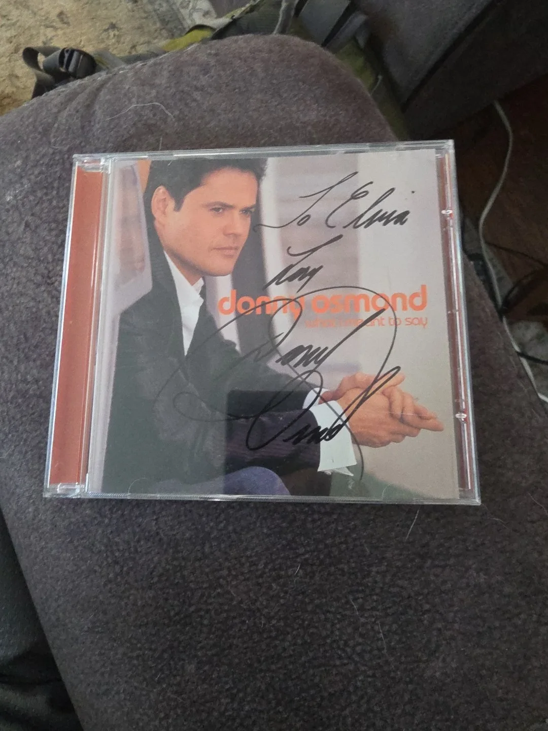Donny Osmond Signed Autographed CD Booklet W/CD "What I Meant to Say, изображение 2