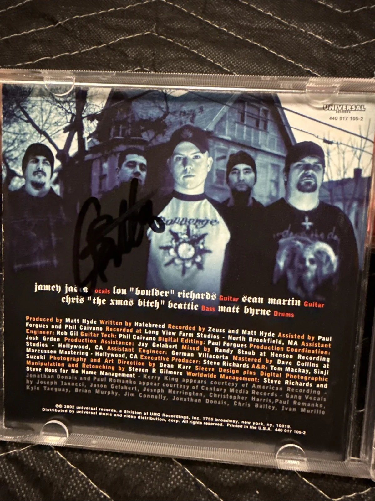 Hatebreed Autographed Perservance CD, image 3