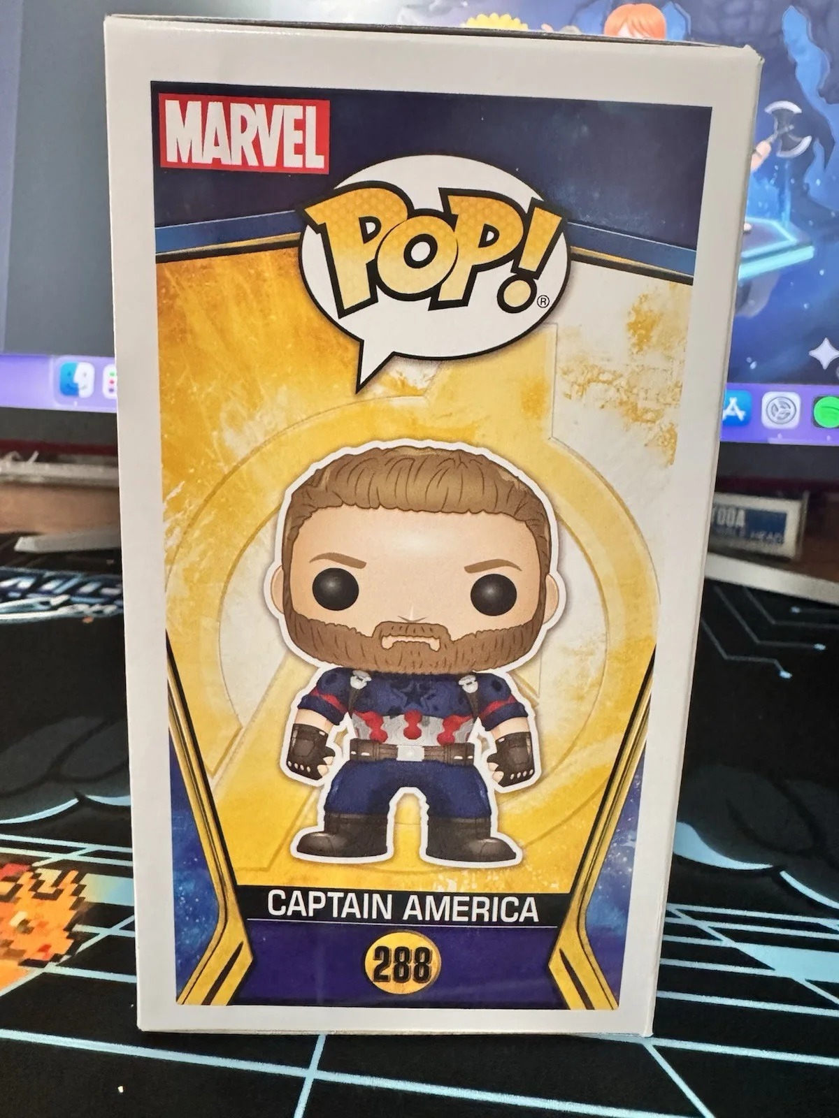 Chris Evans Autographed Captain America Funko Pop 288 Signed Bearded Cap! SWAL., изображение 4