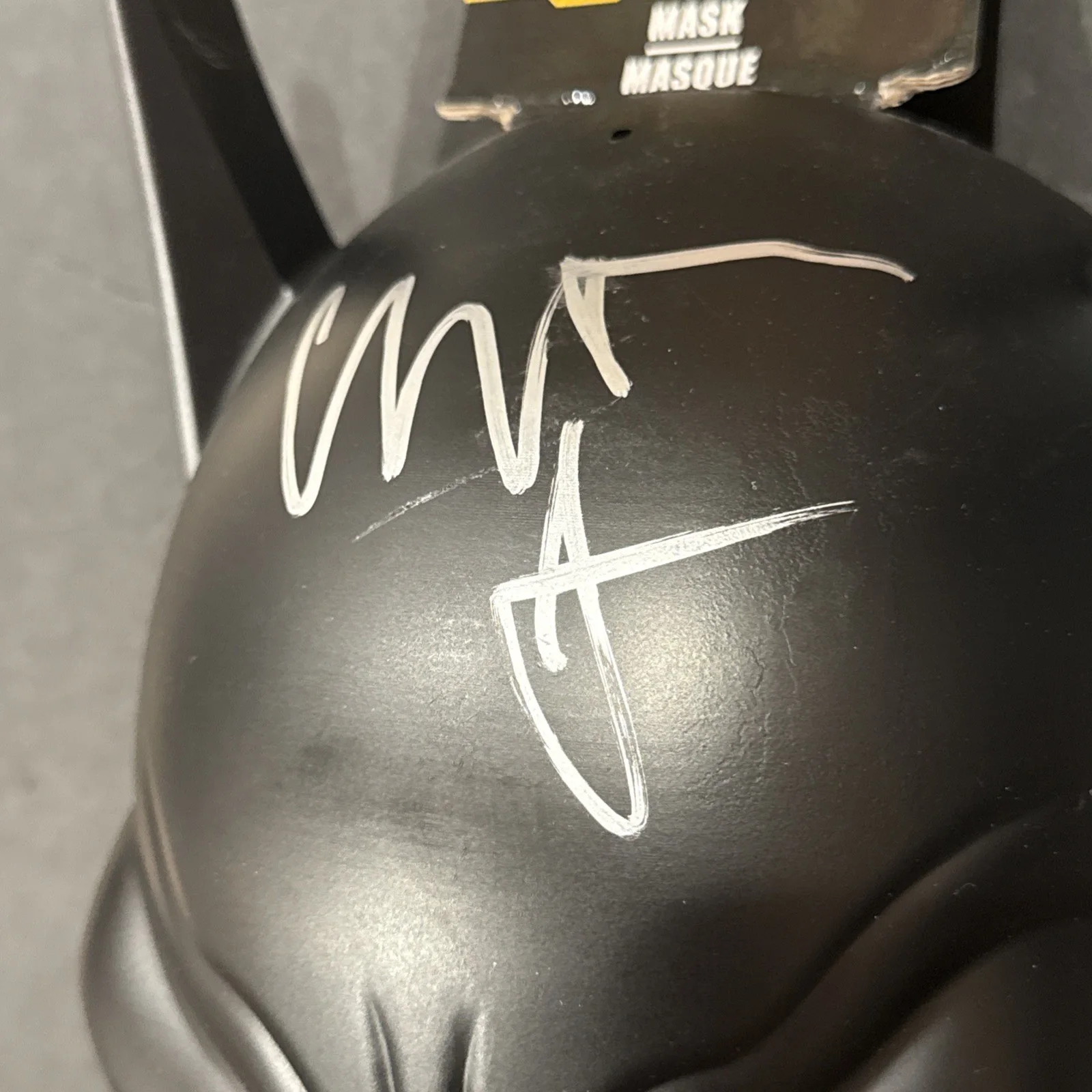 Christian Bale Signed Batman Dark Knight Movie DC Mask Beckett BAS E, image 2