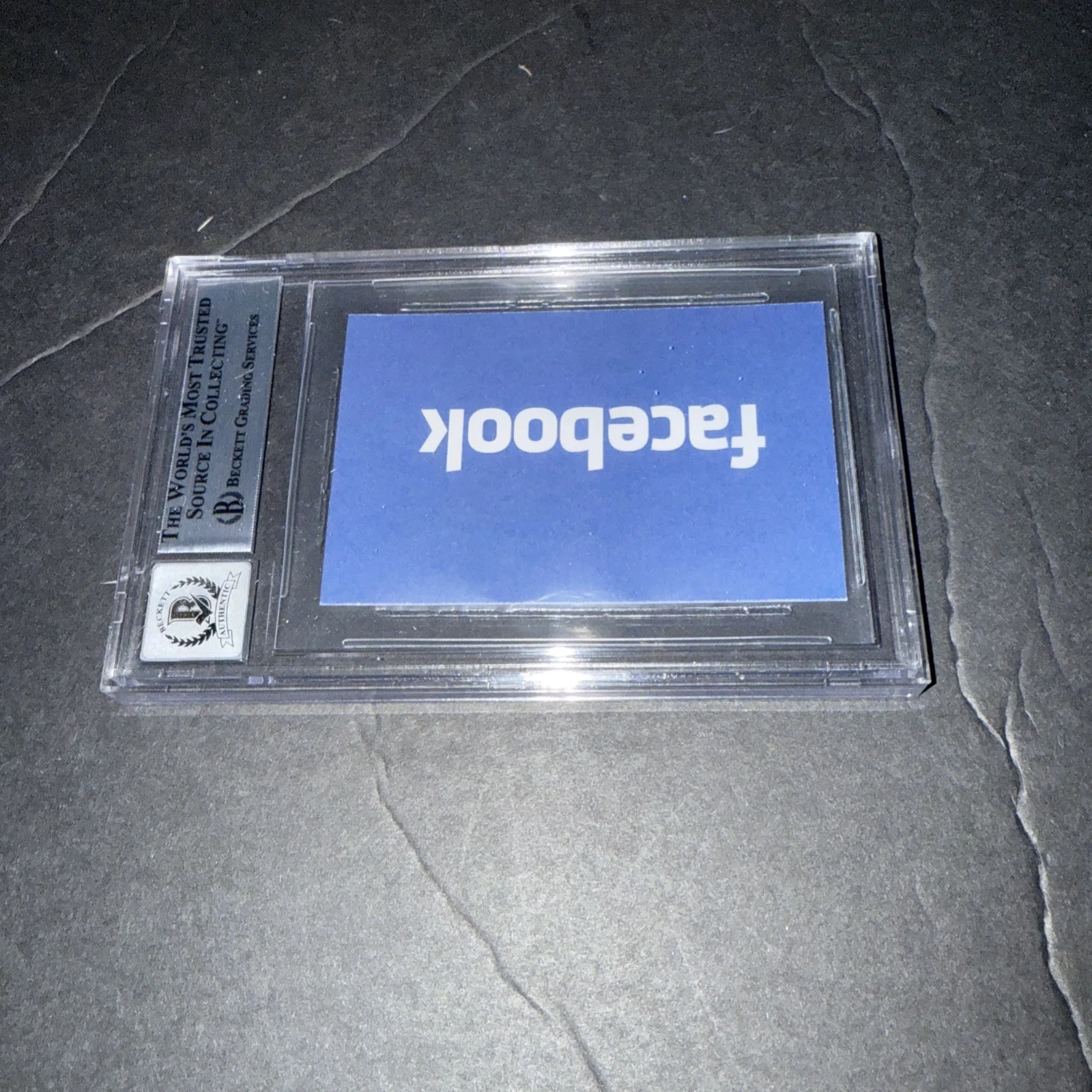 Jesse Eisenberg Signed Social Network Business Card Slabbed 10 Beckett BAS A, изображение 2