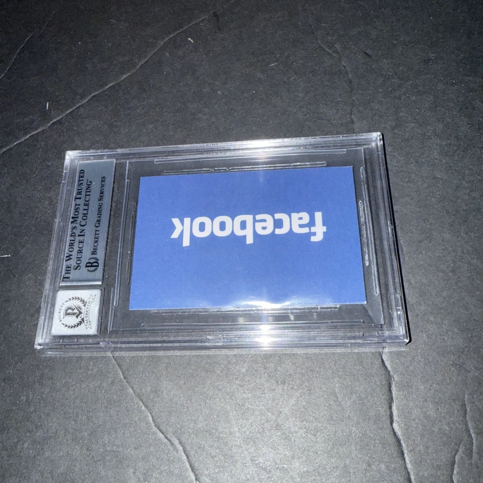Jesse Eisenberg Signed Social Network Business Card Slabbed 10 Beckett BAS C, изображение 2