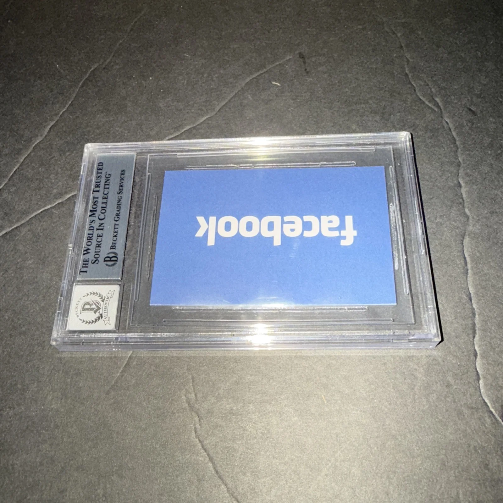 Jesse Eisenberg Signed Social Network Business Card Slabbed 10 Beckett BAS B, изображение 2