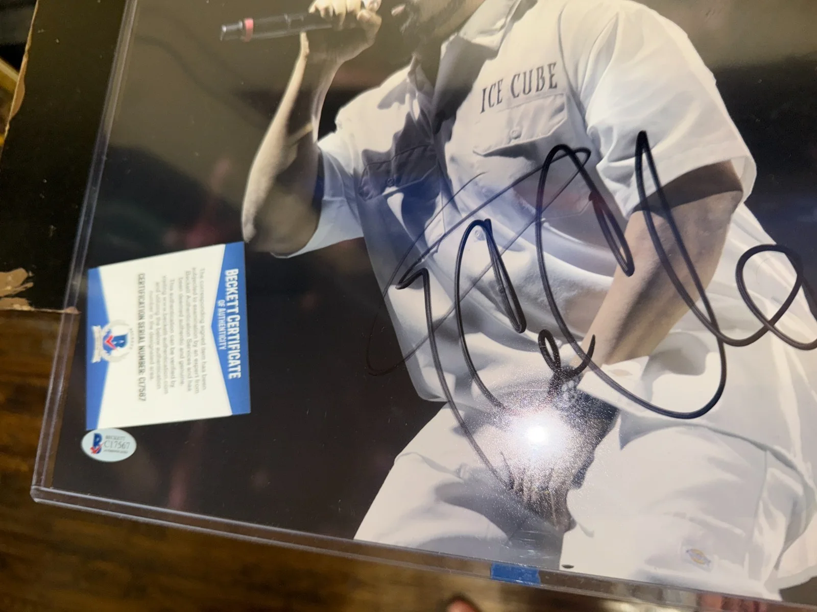 ICE CUBE — ICE CUBE SIGNED RAPPER NWA 11x14 PHOTO AUTHENTIC AUTOGRAPH WITH EXACT PROOF, image 4