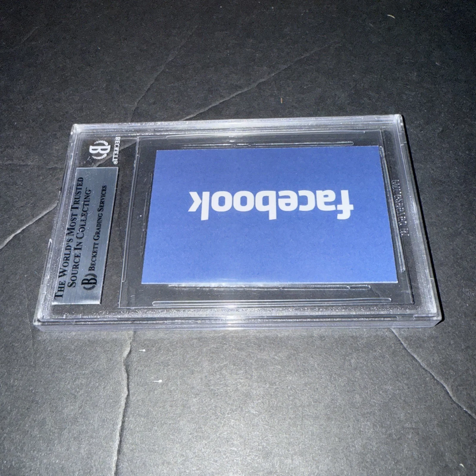 Jesse Eisenberg Signed Social Network Business Card Slabbed Beckett BAS A, изображение 2
