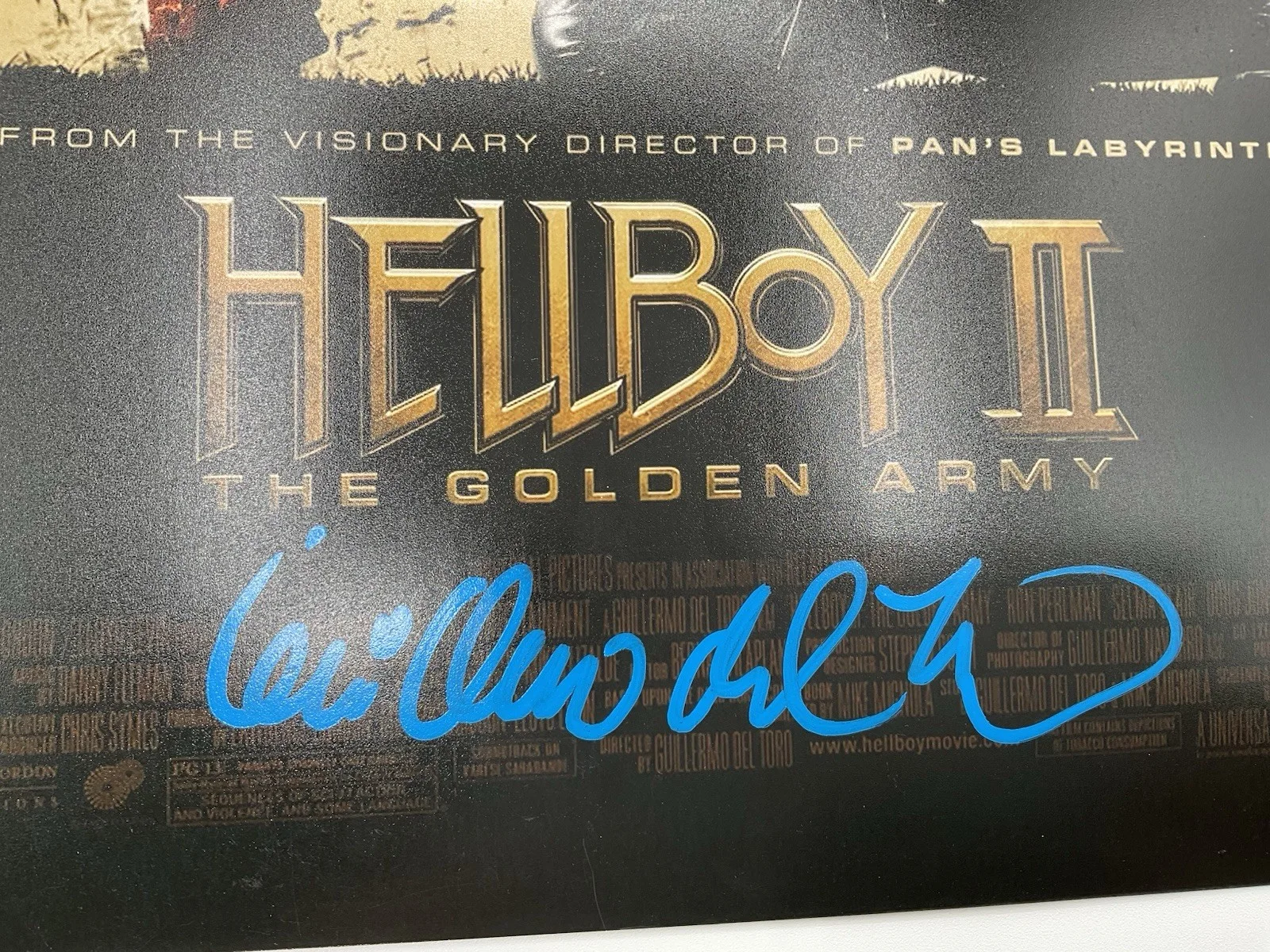 Guillermo del Toro — Guillermo del Toro signed 12x18 BAS Hellboy signed 12x18 del Toro signed photo, изображение 2