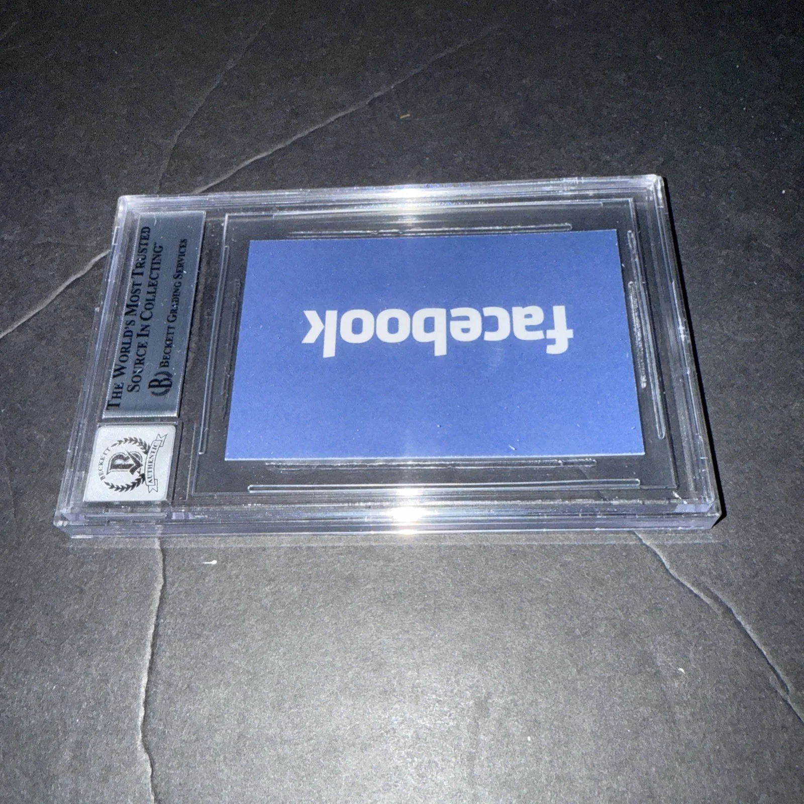 Jesse Eisenberg Signed Social Network Business Card Slabbed 10 Beckett BAS, изображение 2