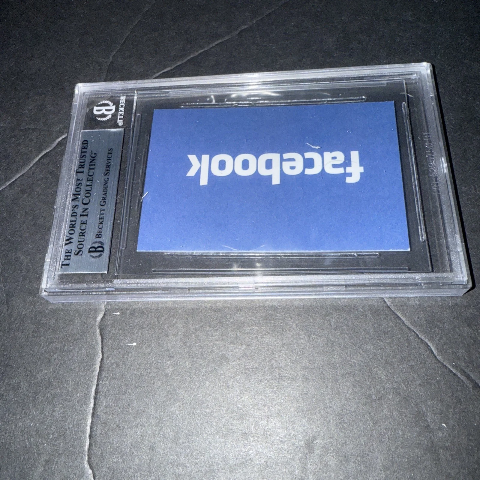 Jesse Eisenberg Signed Social Network Business Card Slabbed Beckett BAS, изображение 2