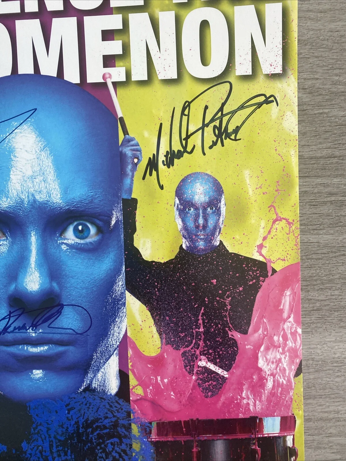 THE BLUE MAN GROUP Autographed Concert Poster Fisher Theatre Detroit Michigan, изображение 4