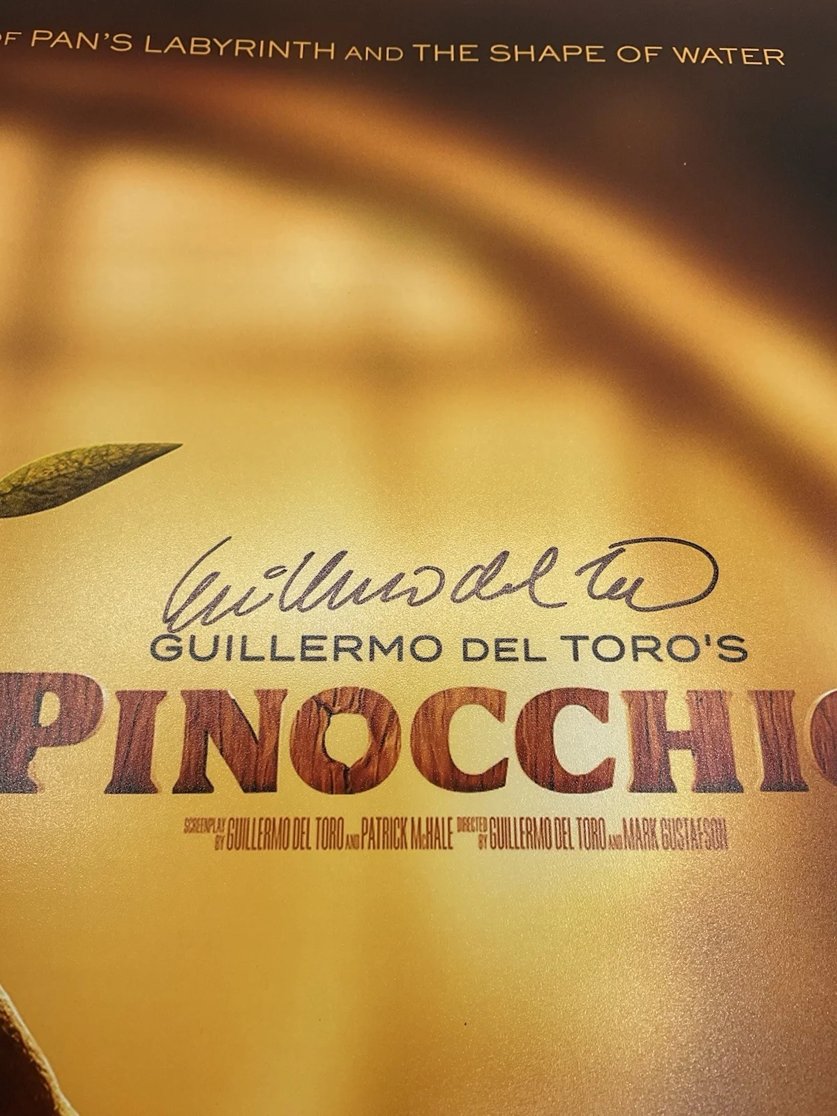 Guillermo del Toro — Guillermo del Toro signed 12x18 BAS Pinocchio signed 12x18 del Toro autograph, изображение 2