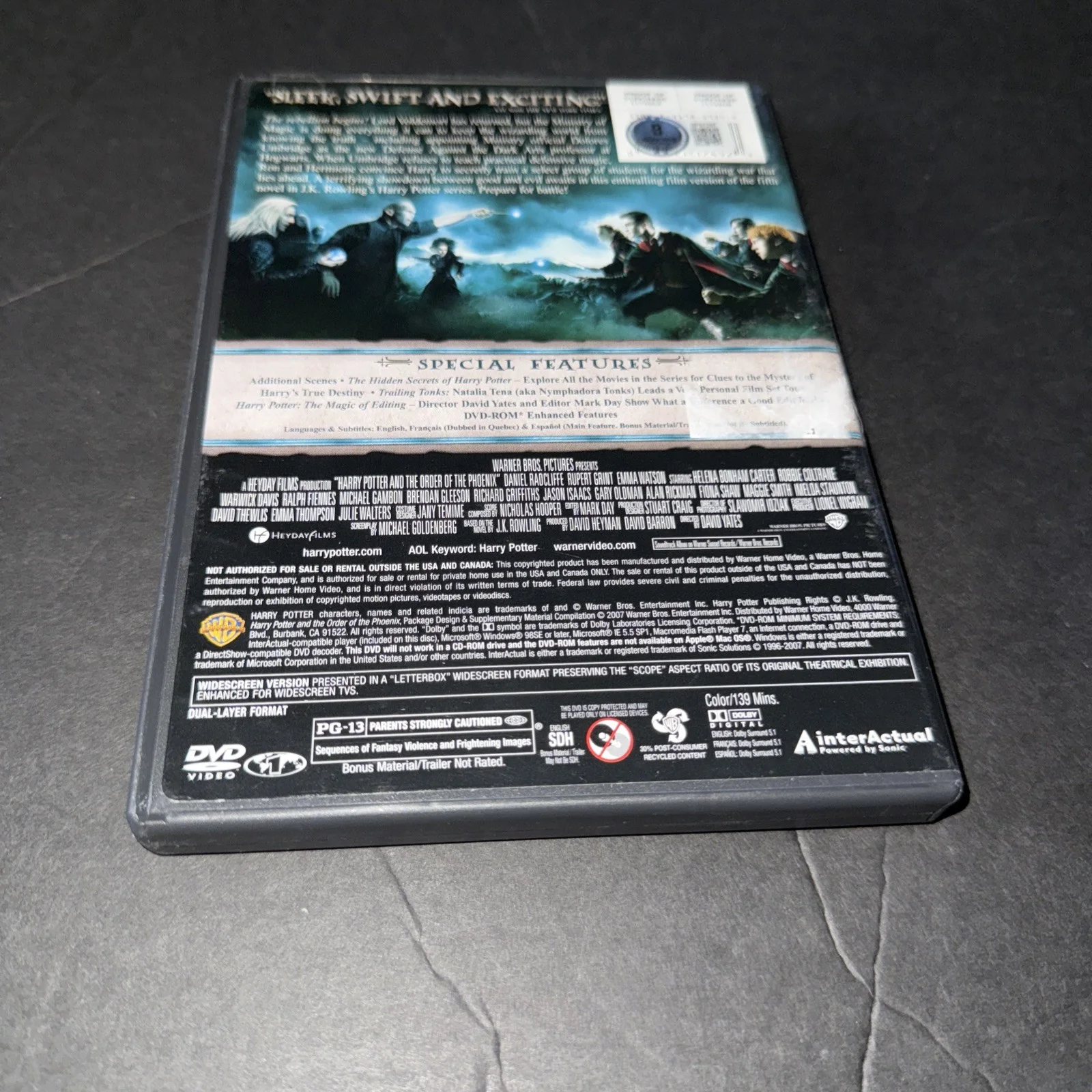 Daniel Radcliffe Signed Harry Potter Order Of Phoenix DVD Beckett BAS, image 2