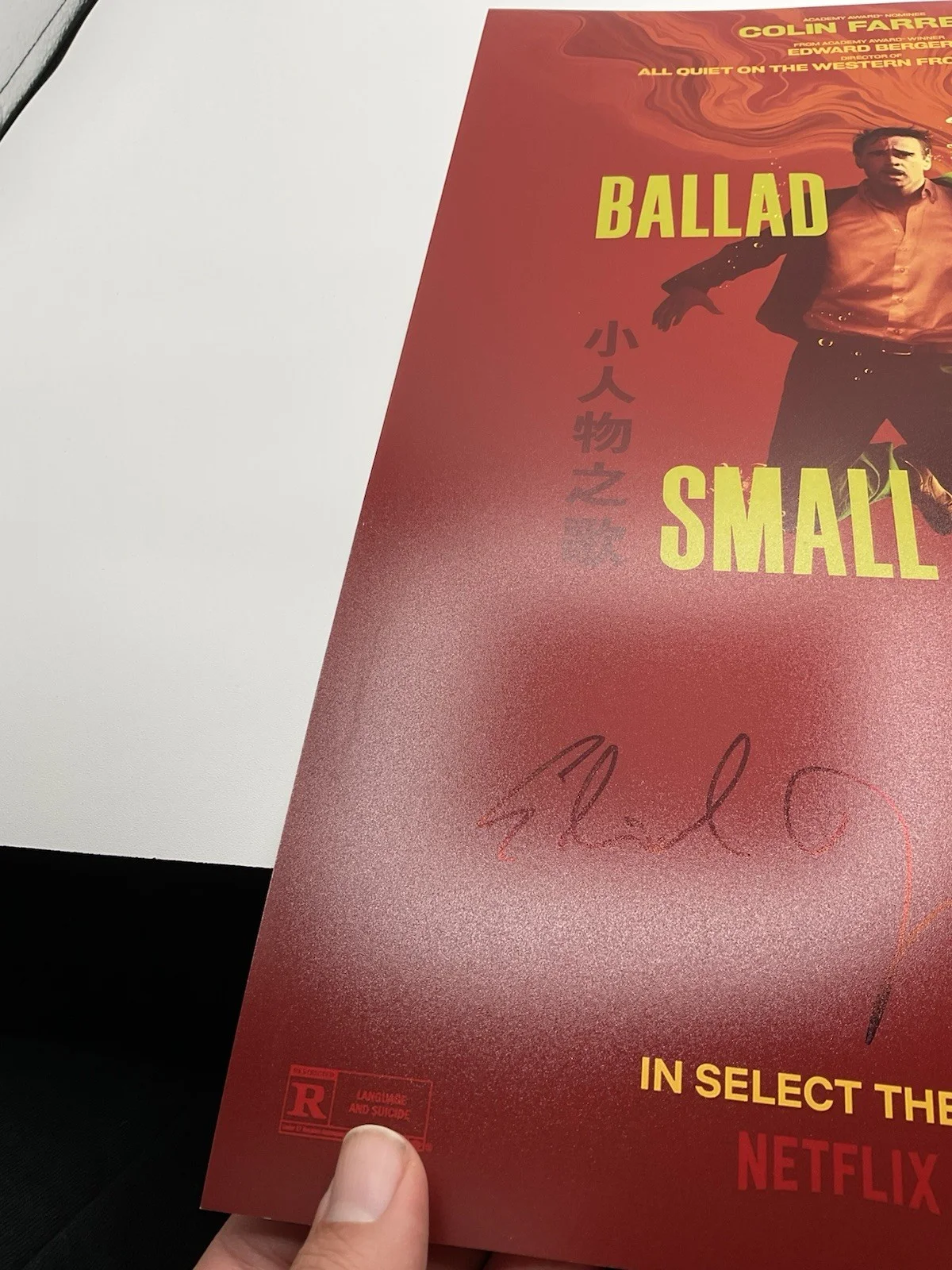 Edward Berger — Edward Berger signed photo Ballad of a Small Player signed 12x18 BAS autographed, image 4