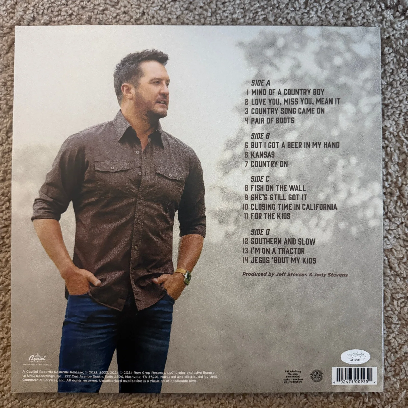 Luke Bryan signed Vinyl Record Album JSA COA Country Music Auto Z2427, изображение 4