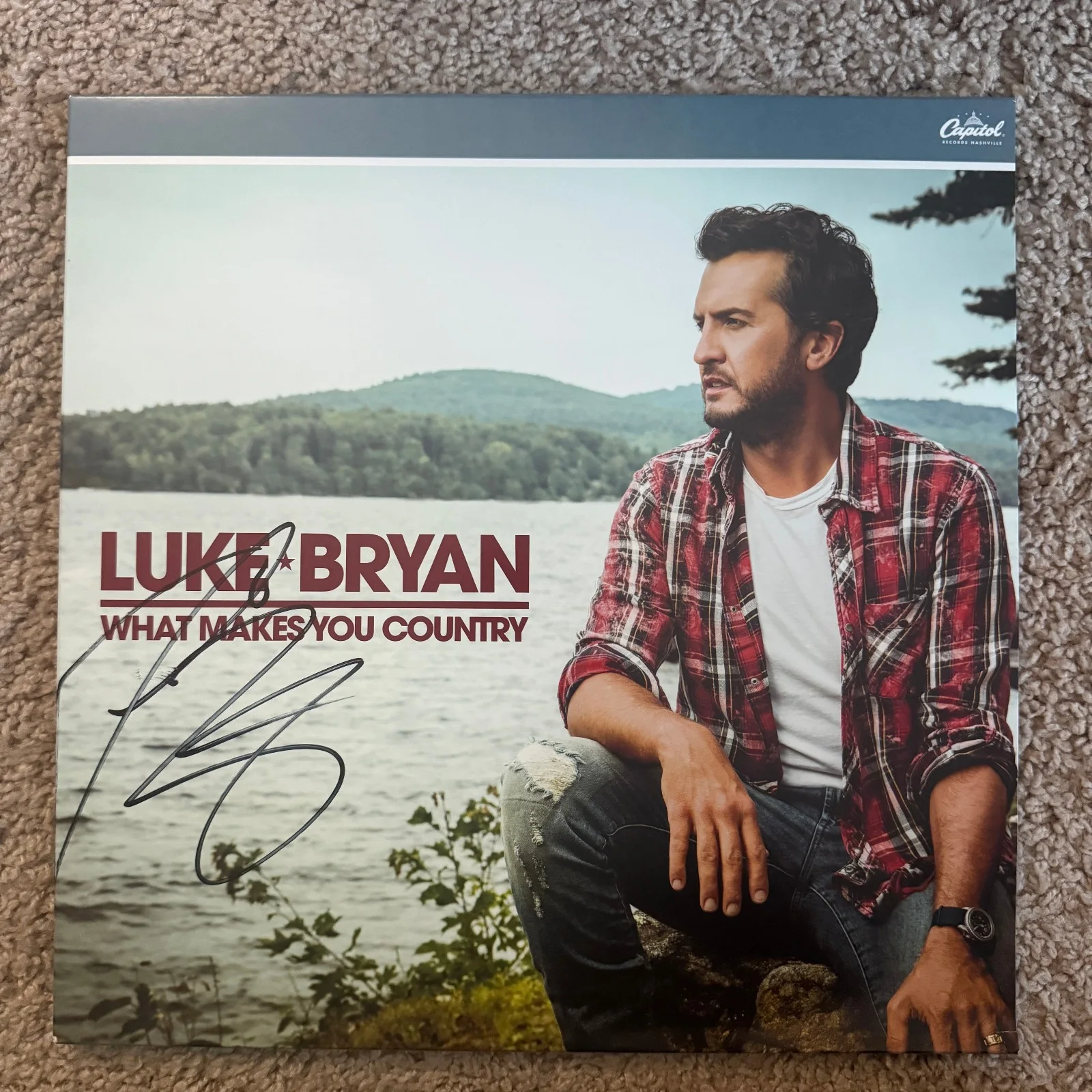 Luke Bryan signed Vinyl Record Album JSA COA Country Music Auto Z2425, image 3