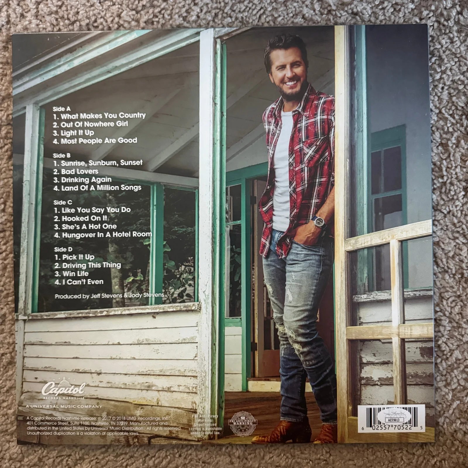 Luke Bryan signed Vinyl Record Album JSA COA Country Music Auto Z2425, image 4