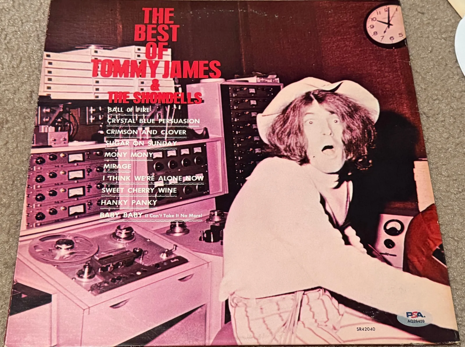 TOMMY JAMES & THE SHONDELLS SIGNED BEST OF VINYL LP PSA/DNA CERTIFICATION, image 2