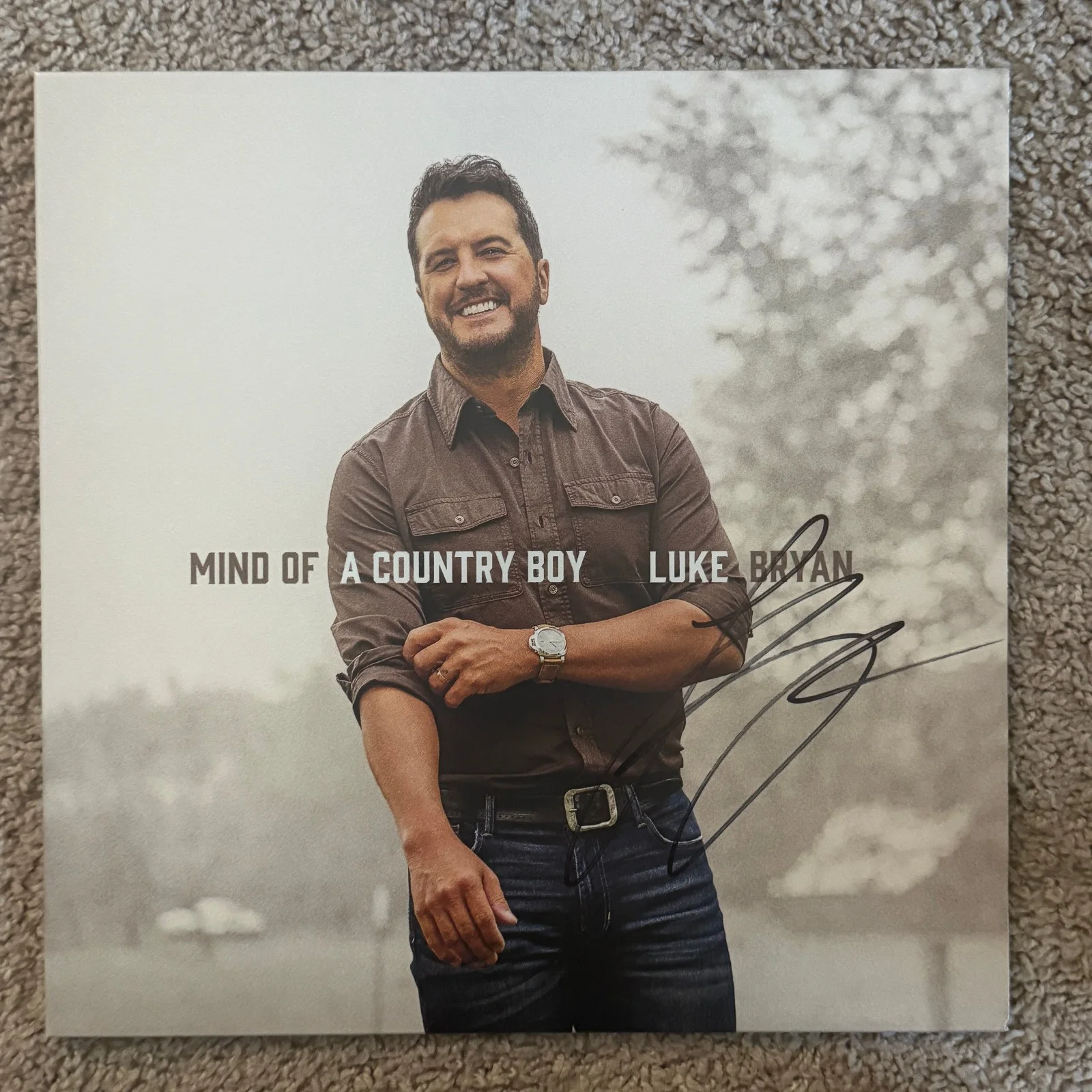Luke Bryan signed Vinyl Record Album JSA COA Country Music Auto Z2415, изображение 2