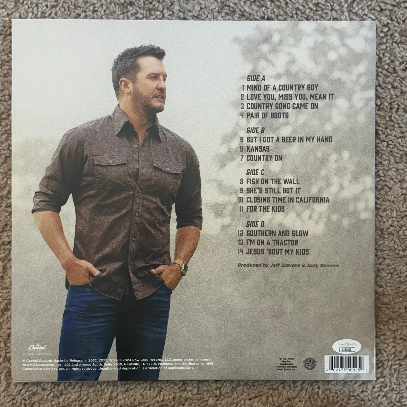 Luke Bryan signed Vinyl Record Album JSA COA Country Music Auto Z2415, изображение 4
