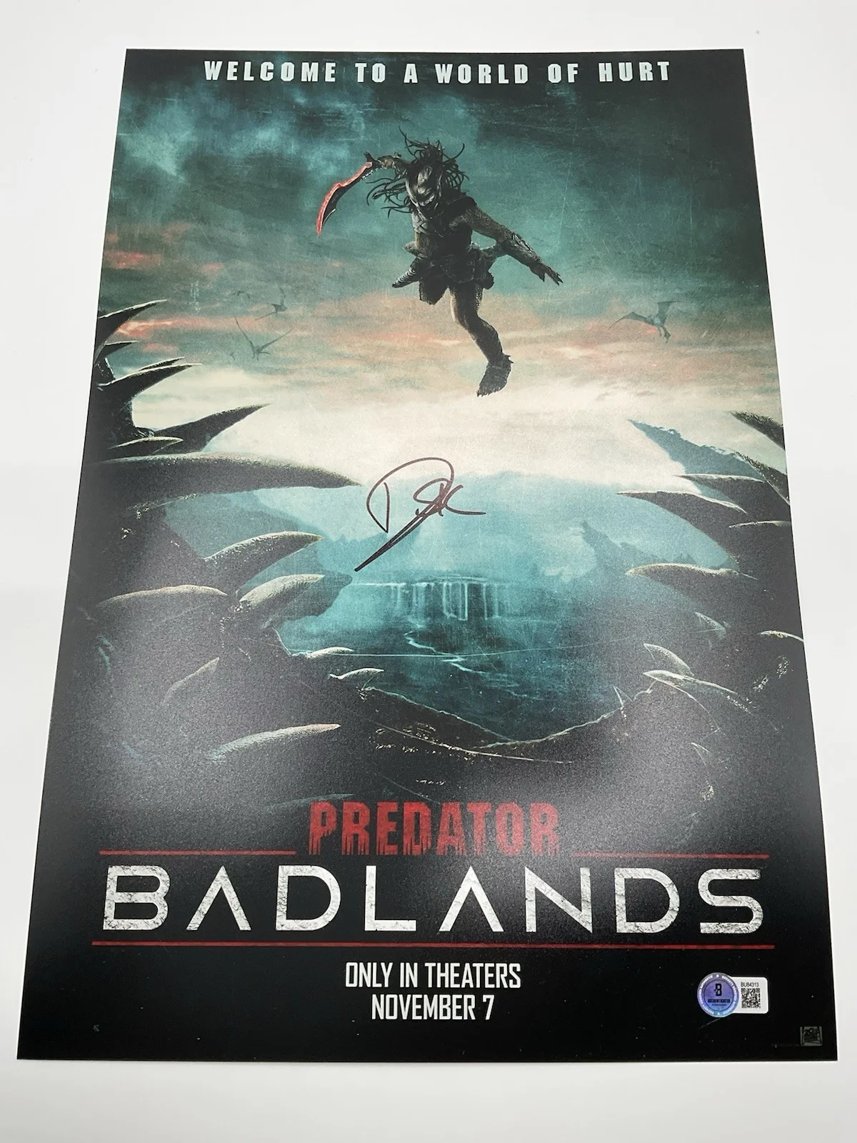 Dimitrius Schuster-Koloamatangi — Dimitrius Schuster Koloamatangi signed 12x18 Predator signed 12x18 Badlands BAS