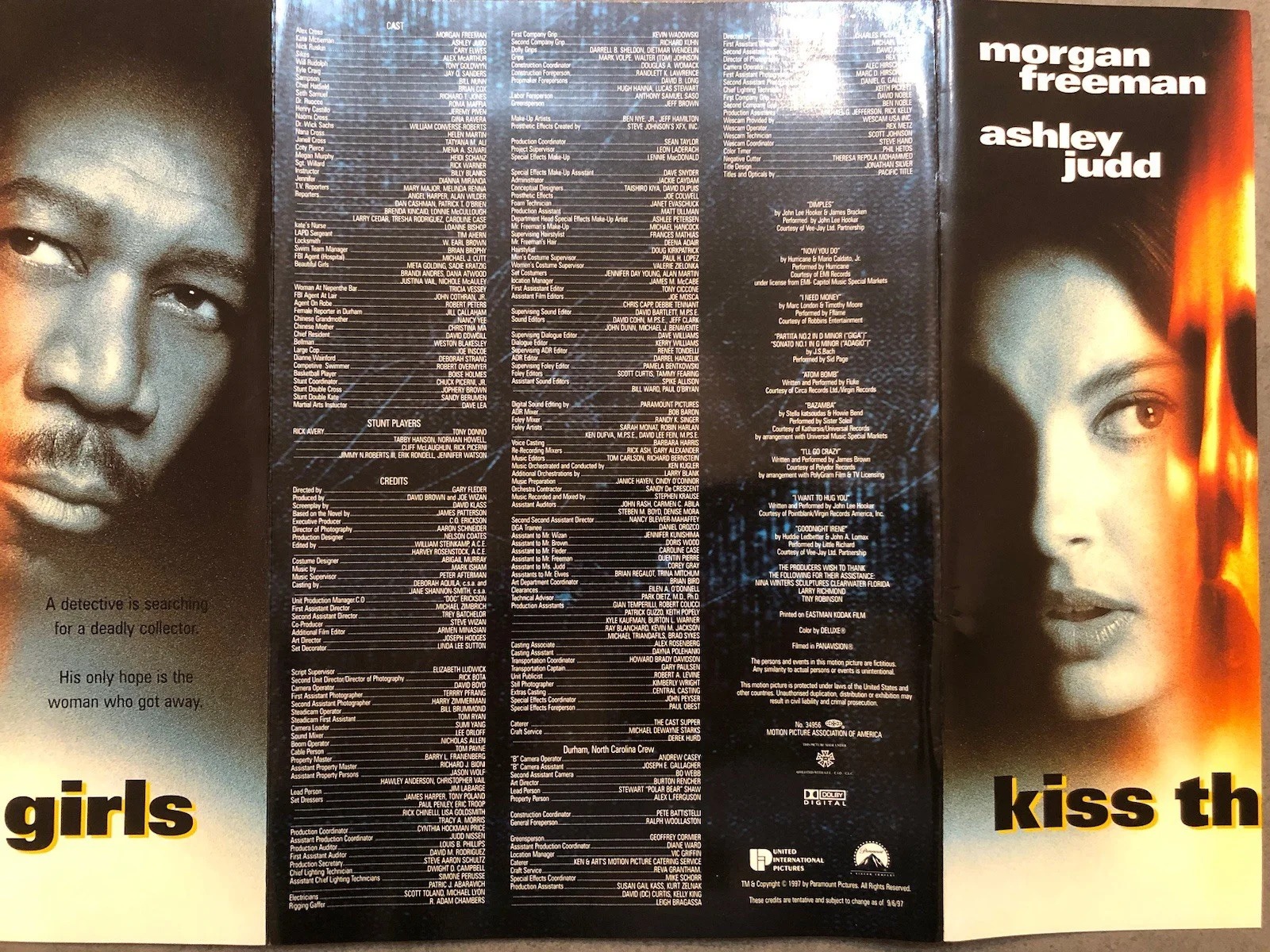 Cinema/Press Pack Kiss The Girls Morgan Freeman & Ashley Judd Movie Collectable, изображение 4