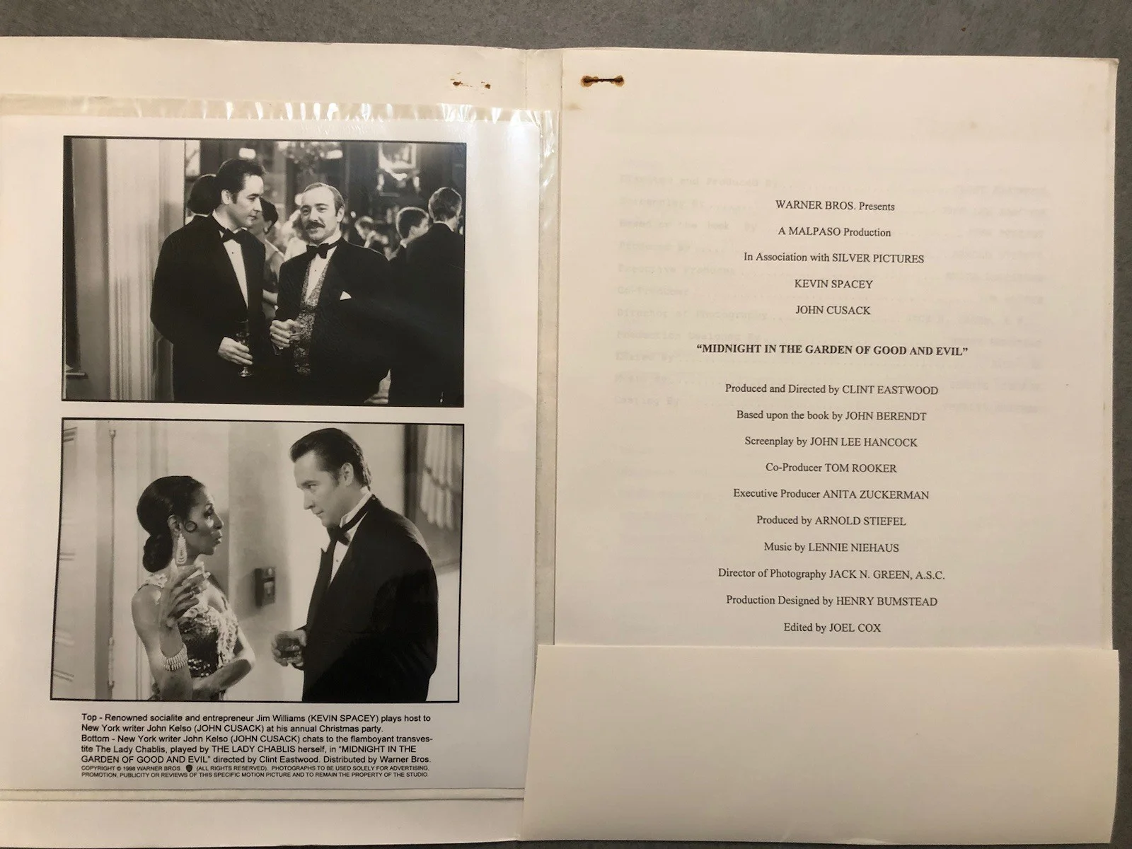 Cinema/Press Pack Midnight In The Garden Of Good And Evil- Kevin Spacey, изображение 2