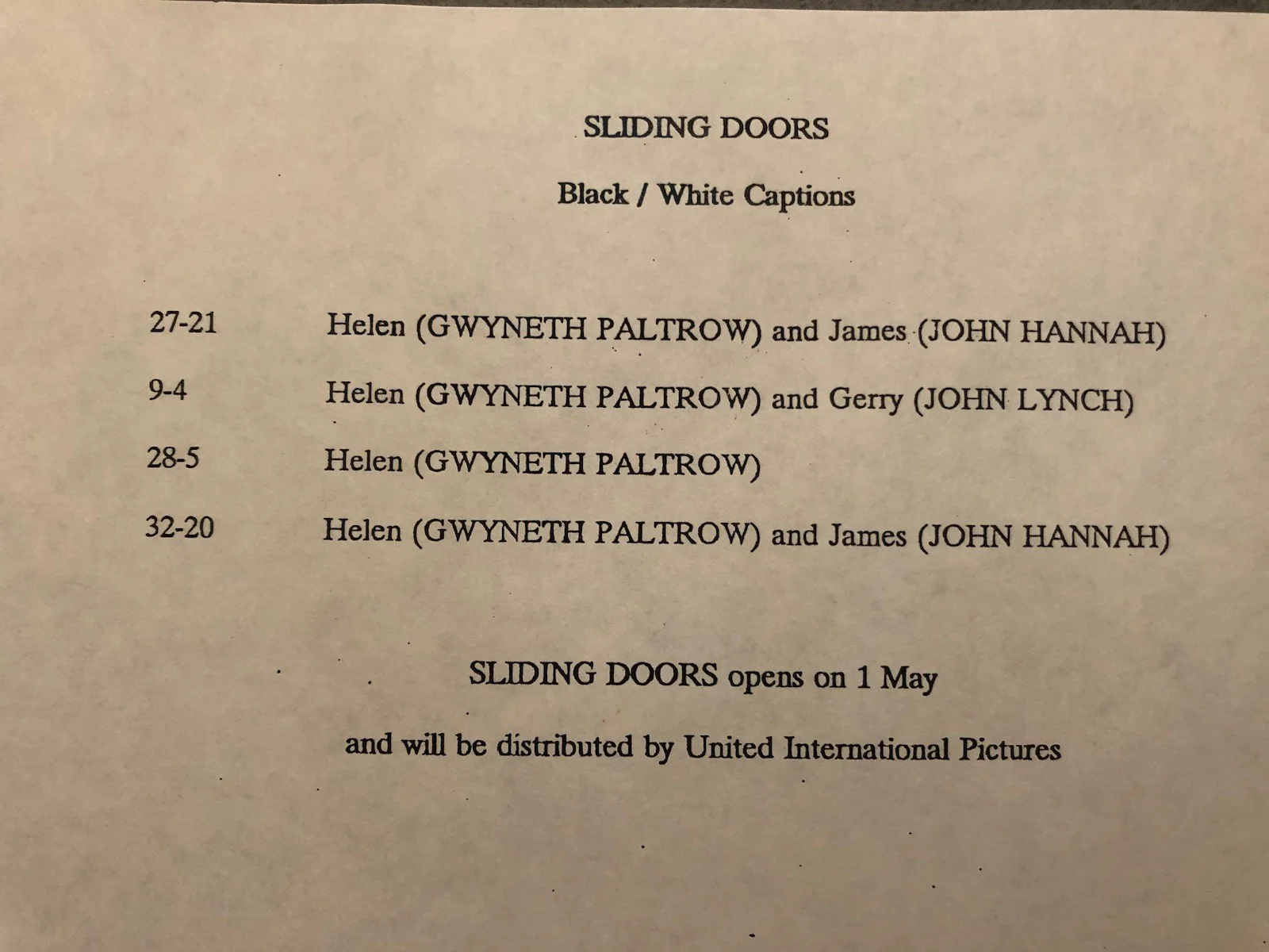 Press/Cinema pack - Sliding Doors - Gwyneth Paltrow - Movie Collectable, изображение 5