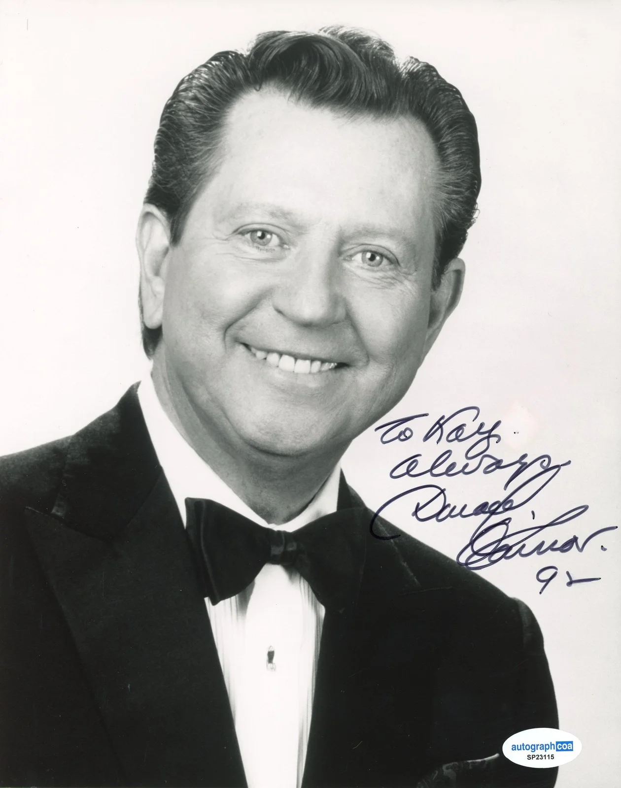 Donald O'Connor — Donald O'Connor "Singin' in the Rain" AUTOGRAPH Signed 8x10 Photo 'To Kay' ACOA