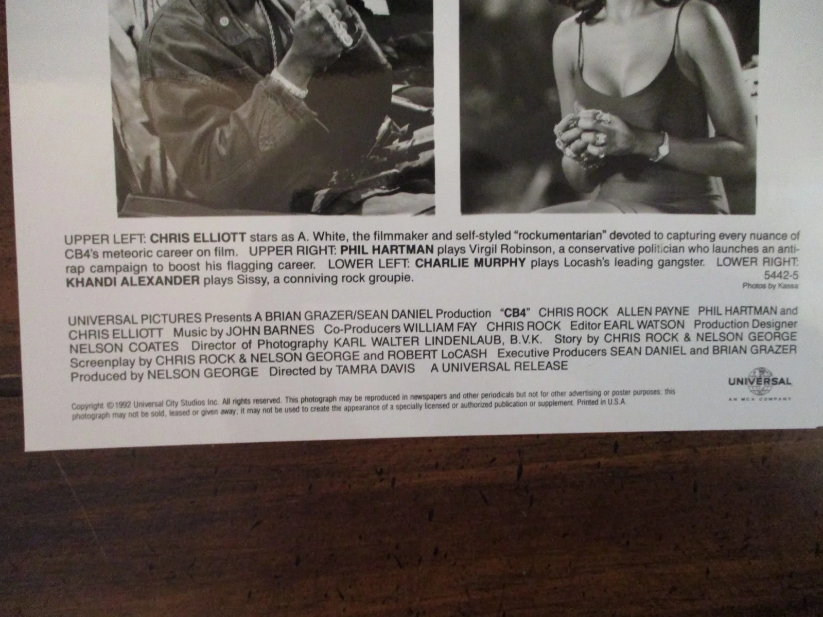 1992 (CB4)Chris Elliott/Phil Hartman/Charlie Murphy/Khandi Alexander/8x10 Photo, image 3