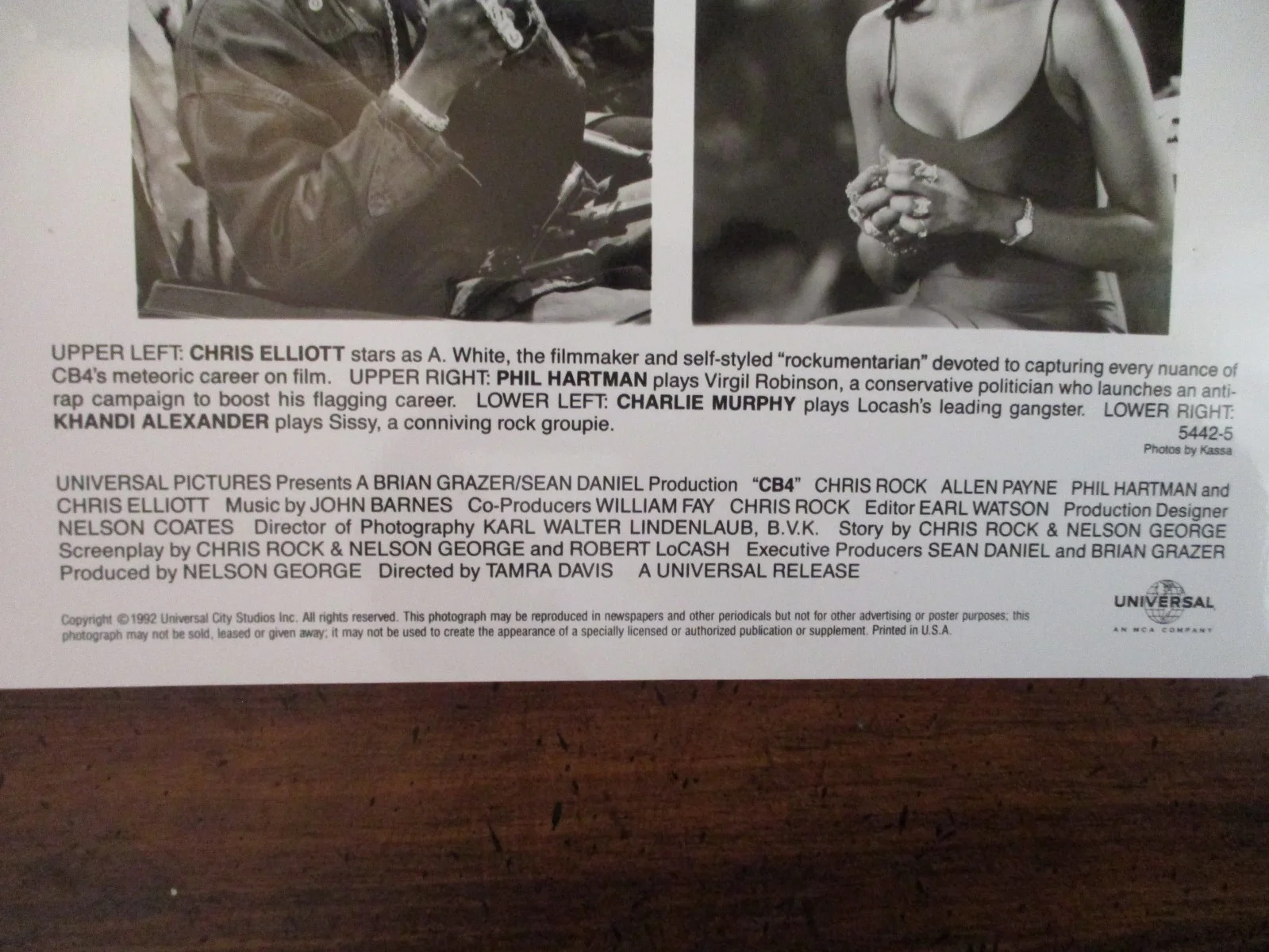(CB4)Chris Elliott/Phil Hartman/Charlie Murphy/Khandi Alexander/1992 8x 10 Photo, image 3
