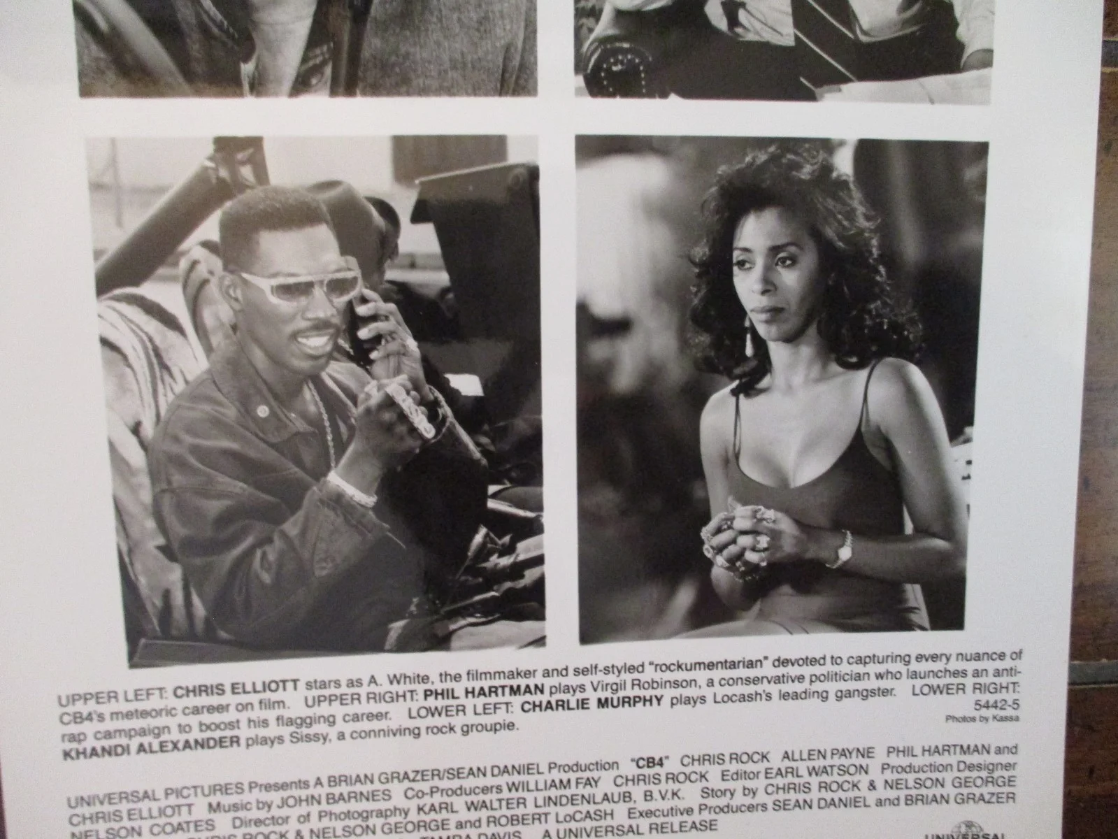 Charlie Murphy/Phil Hartman/Chris Elliott/Khandi Alexander(CB4)1992 8 x 10 Photo, image 2