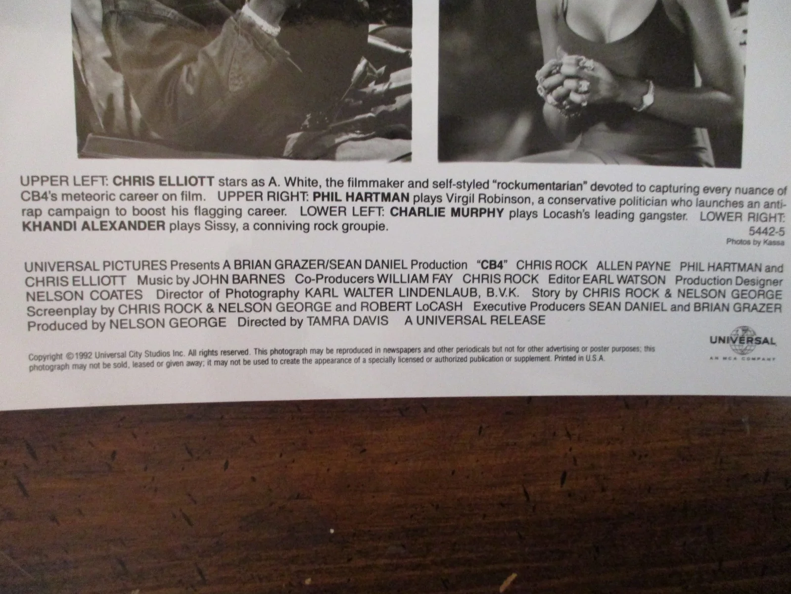 Charlie Murphy/Phil Hartman/Chris Elliott/Khandi Alexander(CB4)1992 8 x 10 Photo, image 3