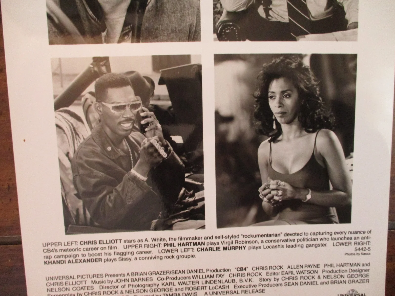 Khandi Alexander/Charlie Murphy/Phil Hartman/Chris Elliott(CB4)1992 8 x 10 Photo, image 2