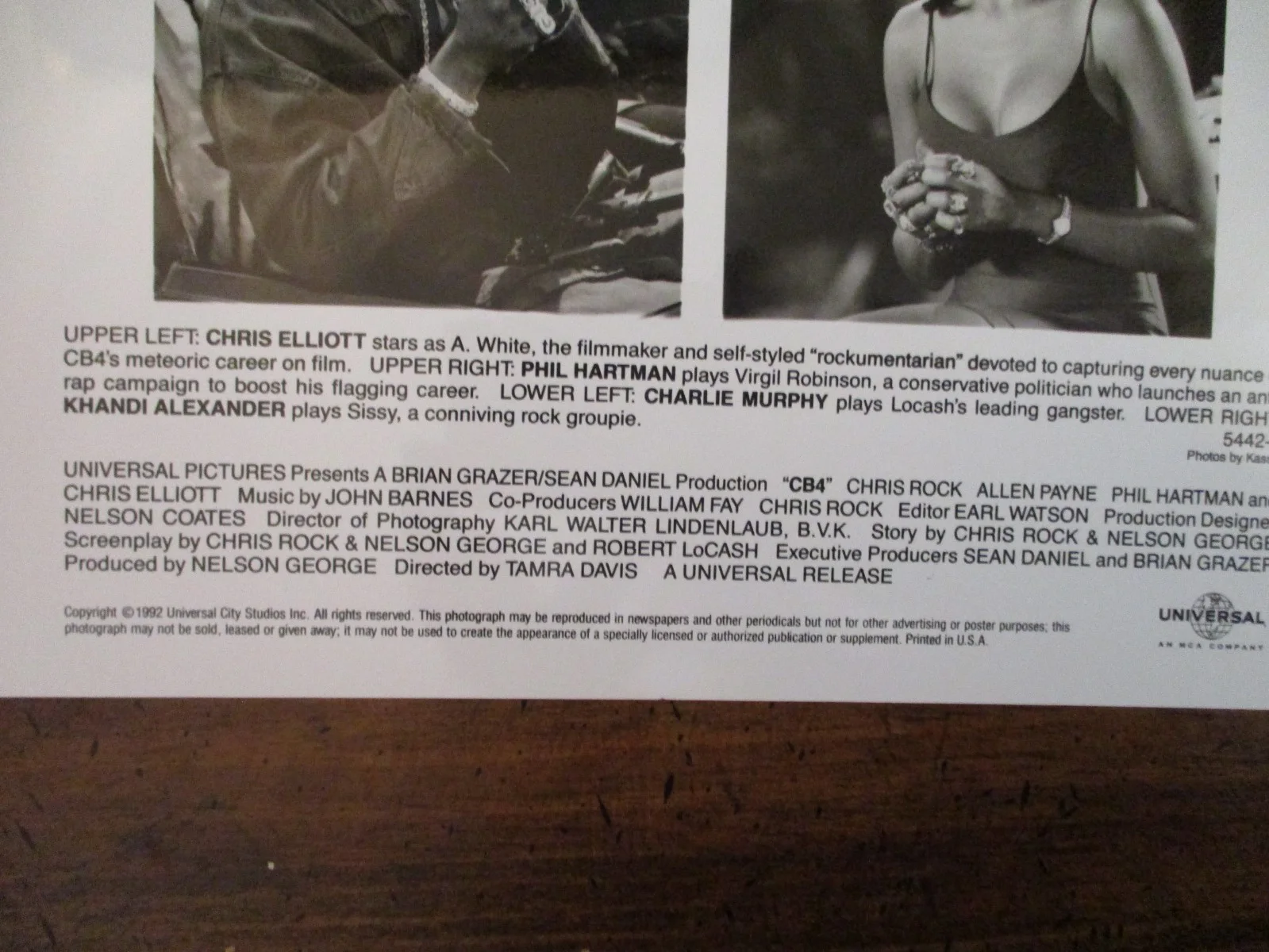 Khandi Alexander/Charlie Murphy/Phil Hartman/Chris Elliott(CB4)1992 8 x 10 Photo, image 3