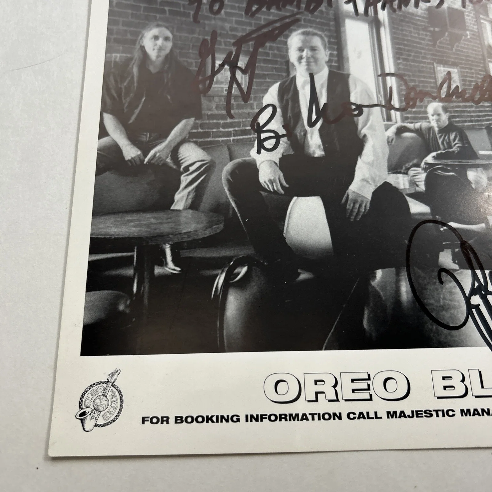 Oreo Blue Music Band Majestic Records Vintage AUTOGRAPH SIGNED 10X8 PRESS PHOTO, изображение 4