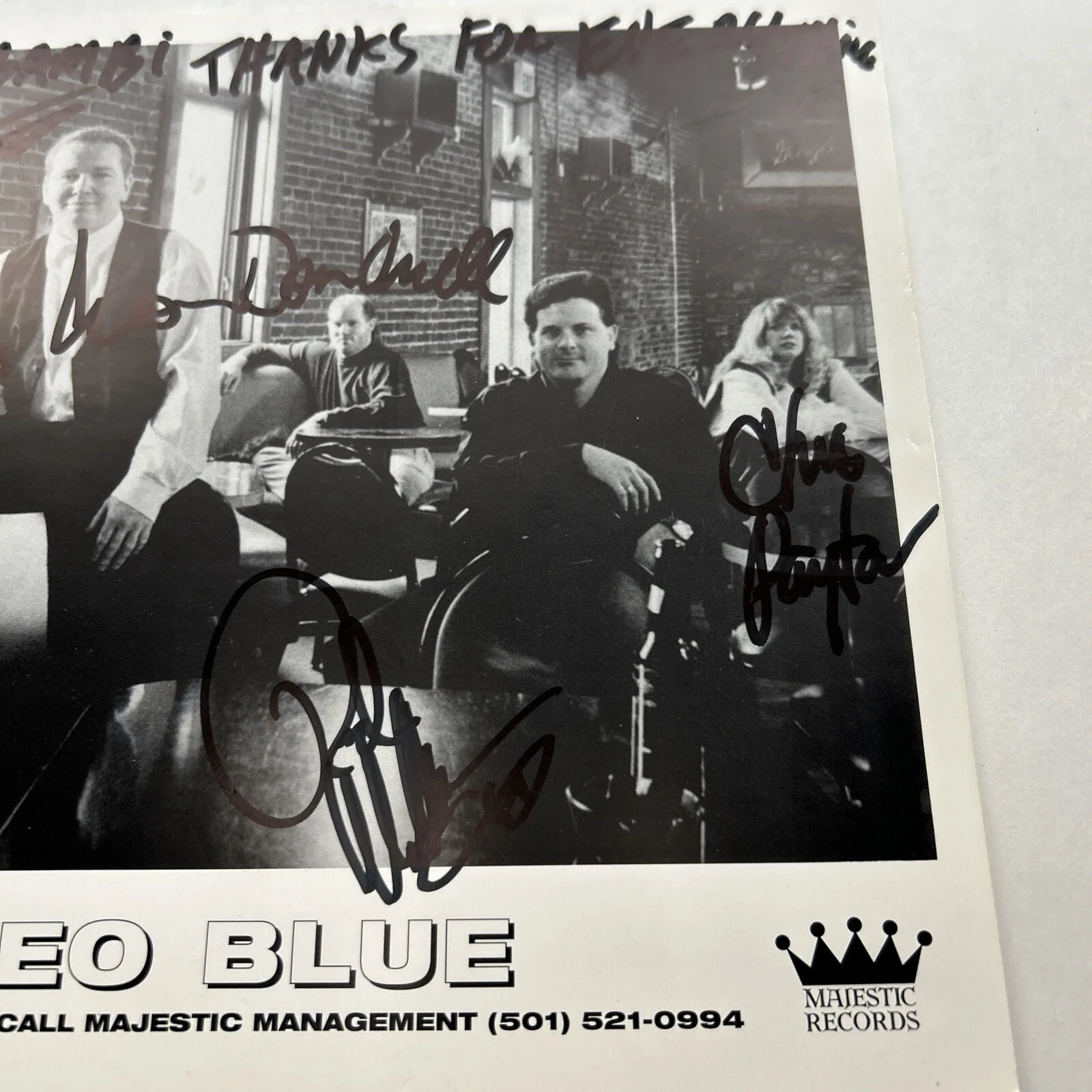 Oreo Blue Music Band Majestic Records Vintage AUTOGRAPH SIGNED 10X8 PRESS PHOTO, изображение 5