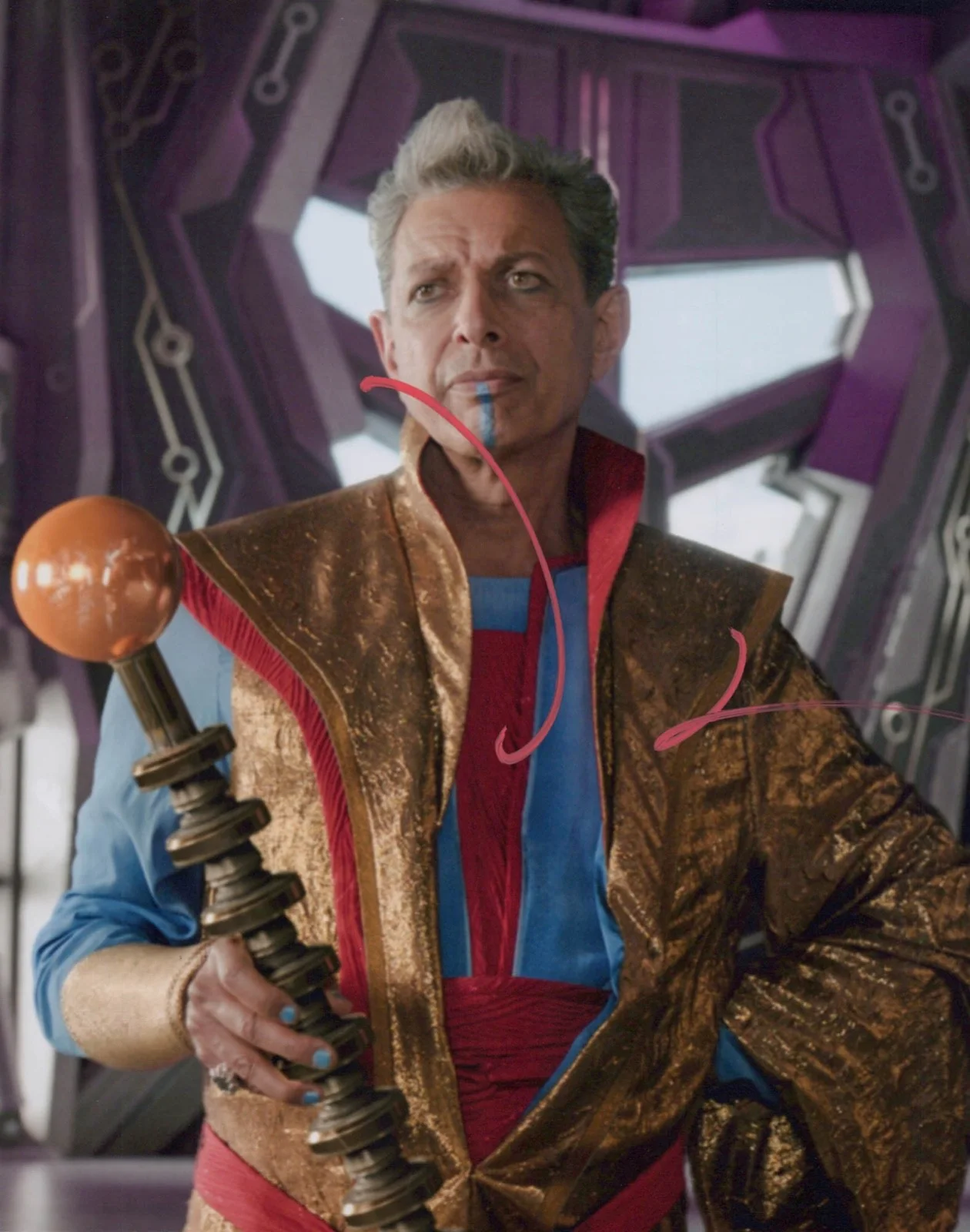 Jeff Goldblum — Jeff Goldblum signed "THOR: RAGNAROK" 8x10 Photo b PROOF Grandmaster COA, image 2