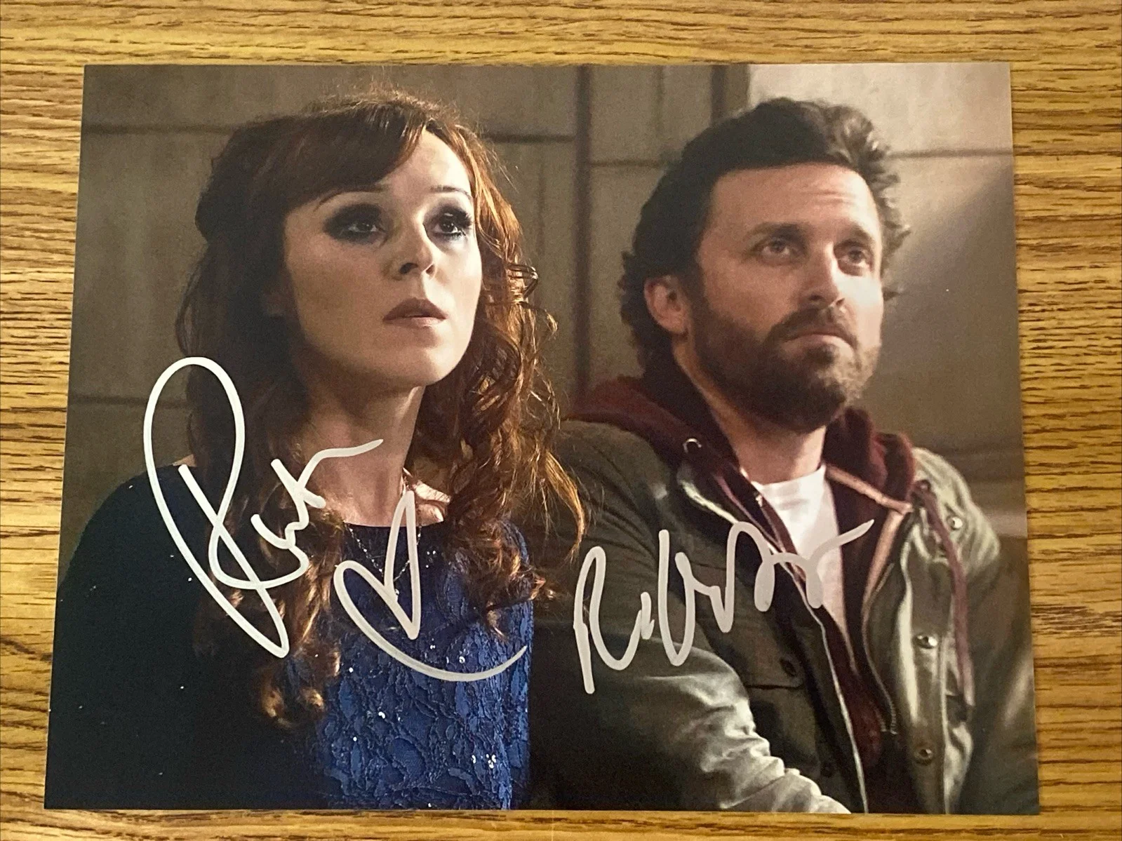 Ruth Connell & Rob Benedict — Ruth Connell & Rob Benedict Autographed 8x10 Photo Supernatural Rowena Chuck