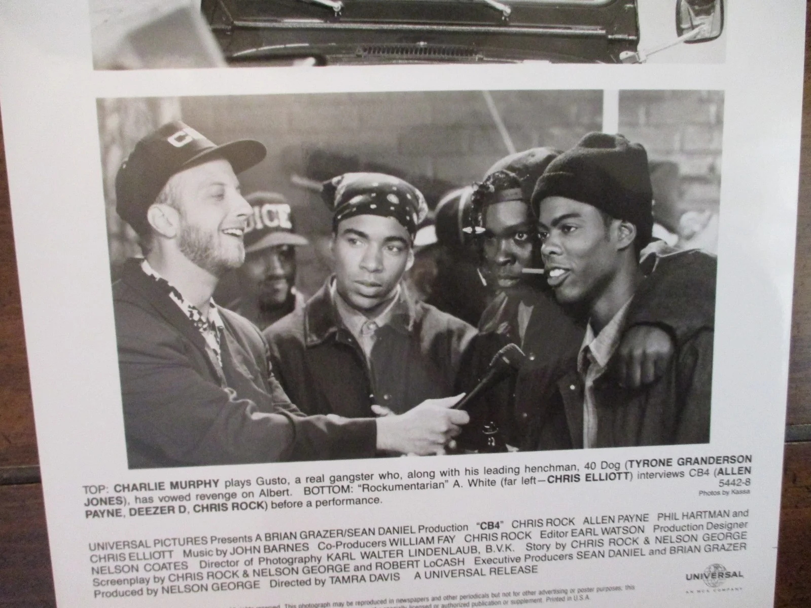 Deezer D./Allen Payne/Charlie Murphy/Chris Rock(CB4)1992 8 x 10 B &W Press Photo, image 2