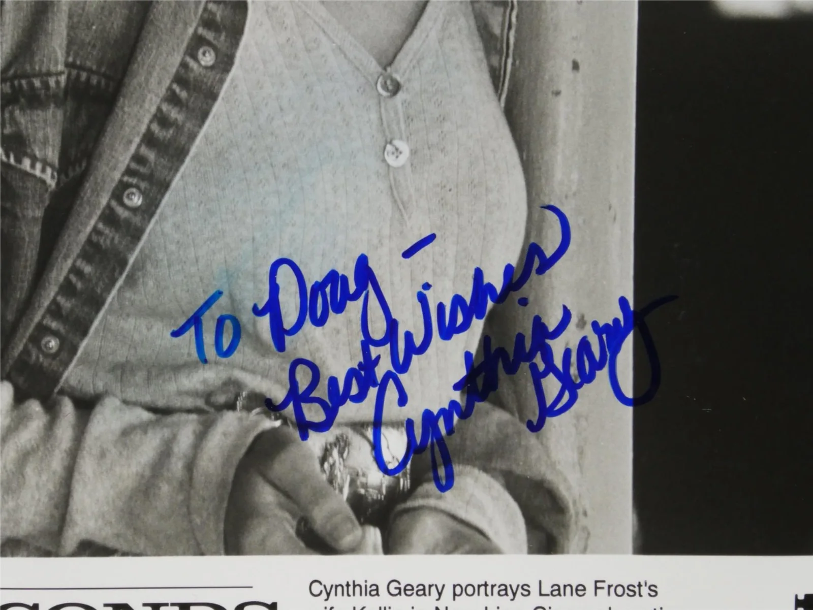 Cynthia Geary — Cynthia Geary Signed 8x10 Promo Photo 8 Seconds Personalized Doug DAMAGE, изображение 2