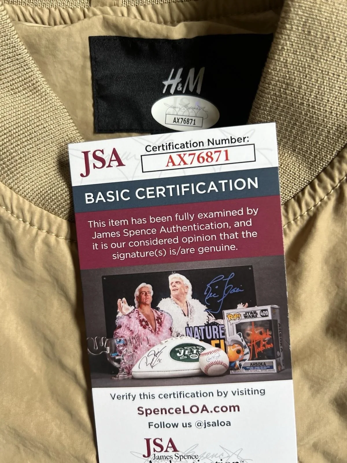 NAV SIGNED XO JACKET JSA COA + EXACT PROOF THE WEEKND RAP AUTOGRAPH, image 2