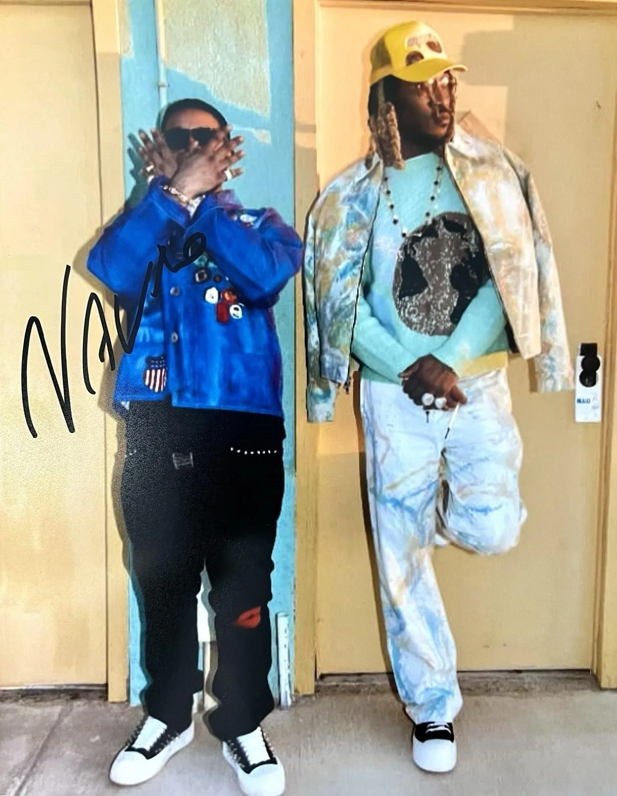 NAV SIGNED 8X10 PHOTO W/ EXACT PROOF FUTURE HENDRIX PLUTO RAP XO AUTOGRAPH, изображение 2