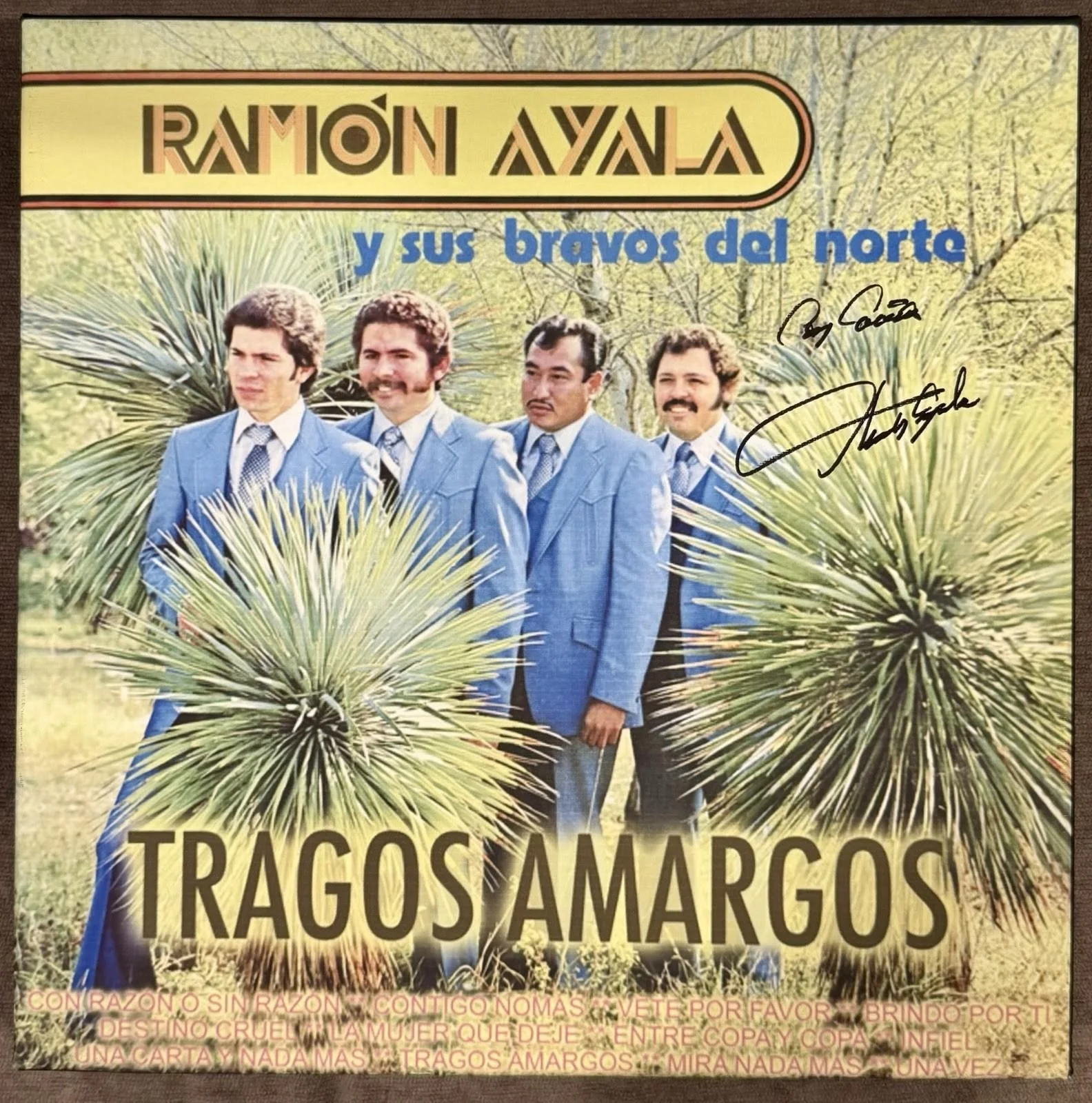 RAMON AYALA SIGNED 12X12 TRAGOS AMARGOS ALBUM CANVAS REY DEL ACCORDION MEXICO, изображение 2