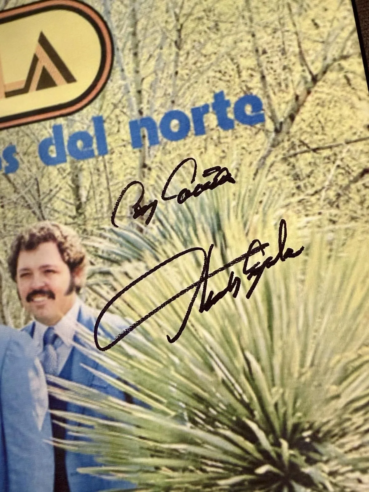 RAMON AYALA SIGNED 12X12 TRAGOS AMARGOS ALBUM CANVAS REY DEL ACCORDION MEXICO, изображение 3