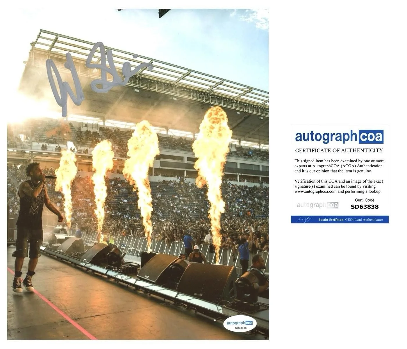 LIL SKIES SIGNED 8X10 PHOTO RAP RED ROSES NOWADAYS - AUTOGRAPH ACOA + PROOF, image 2