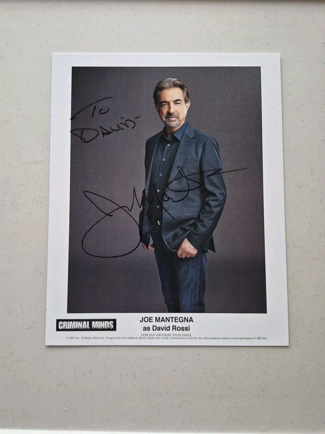 Joe Mantegna — Joe Mantegna, Godfather 3, Criminal Minds & Other's. Signed, Autographed 8x10