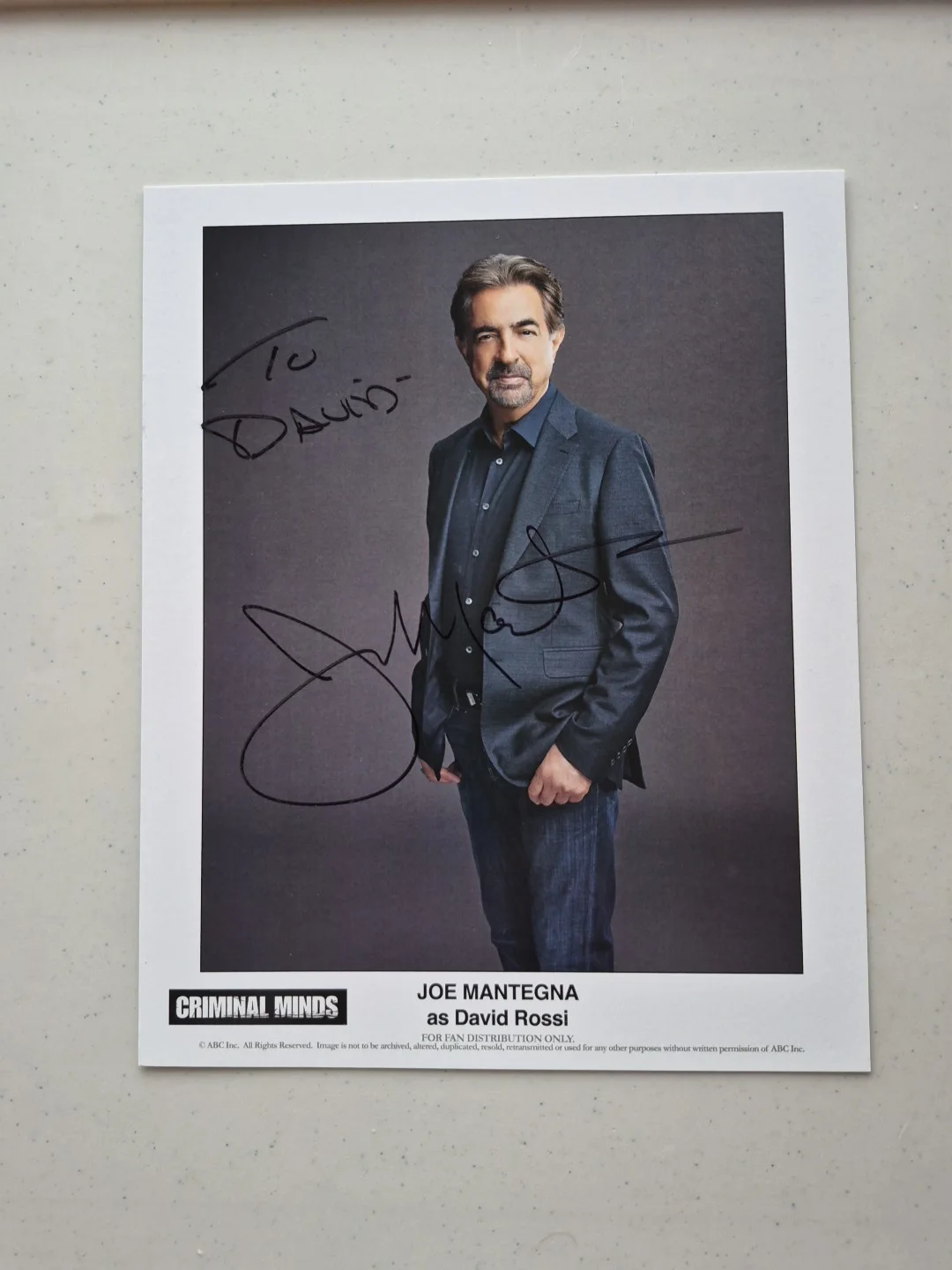 Joe Mantegna — Joe Mantegna, Godfather 3, Criminal Minds & Other's. Signed, Autographed 8x10, изображение 2