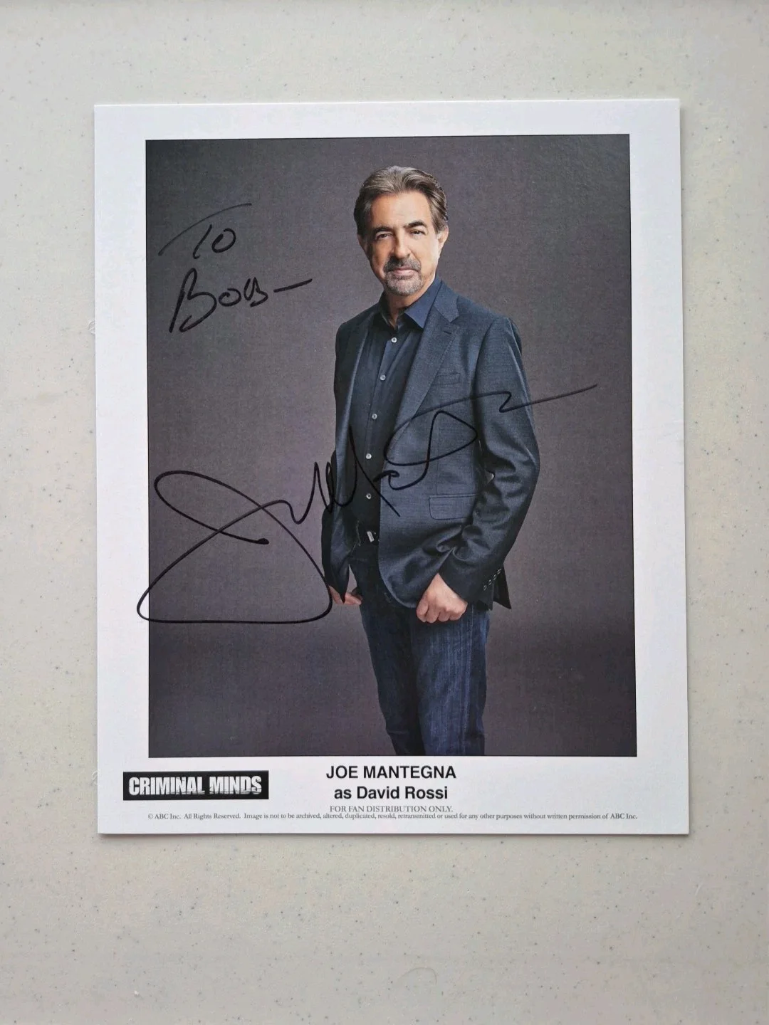 Joe Mantegna — Joe Mantegna, Godfather 3, Criminal Minds & Other's. Signed, Autographed 8x10