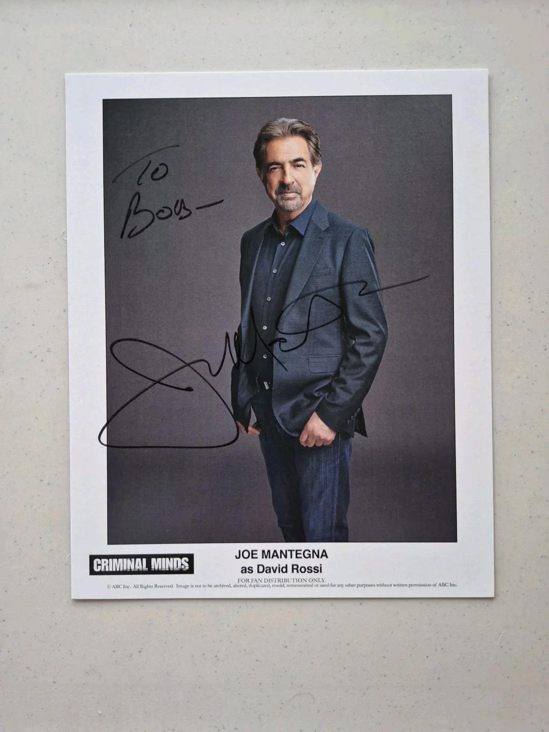 Joe Mantegna — Joe Mantegna, Godfather 3, Criminal Minds & Other's. Signed, Autographed 8x10, изображение 2